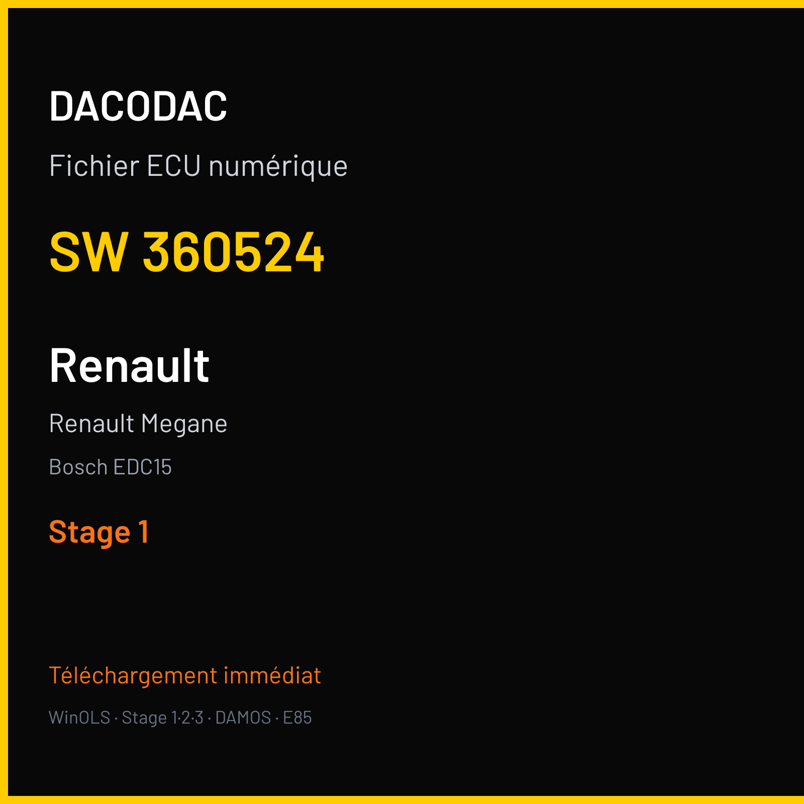 Renault Megane (2001) — Bosch EDC15 — 360524 — Stage 1