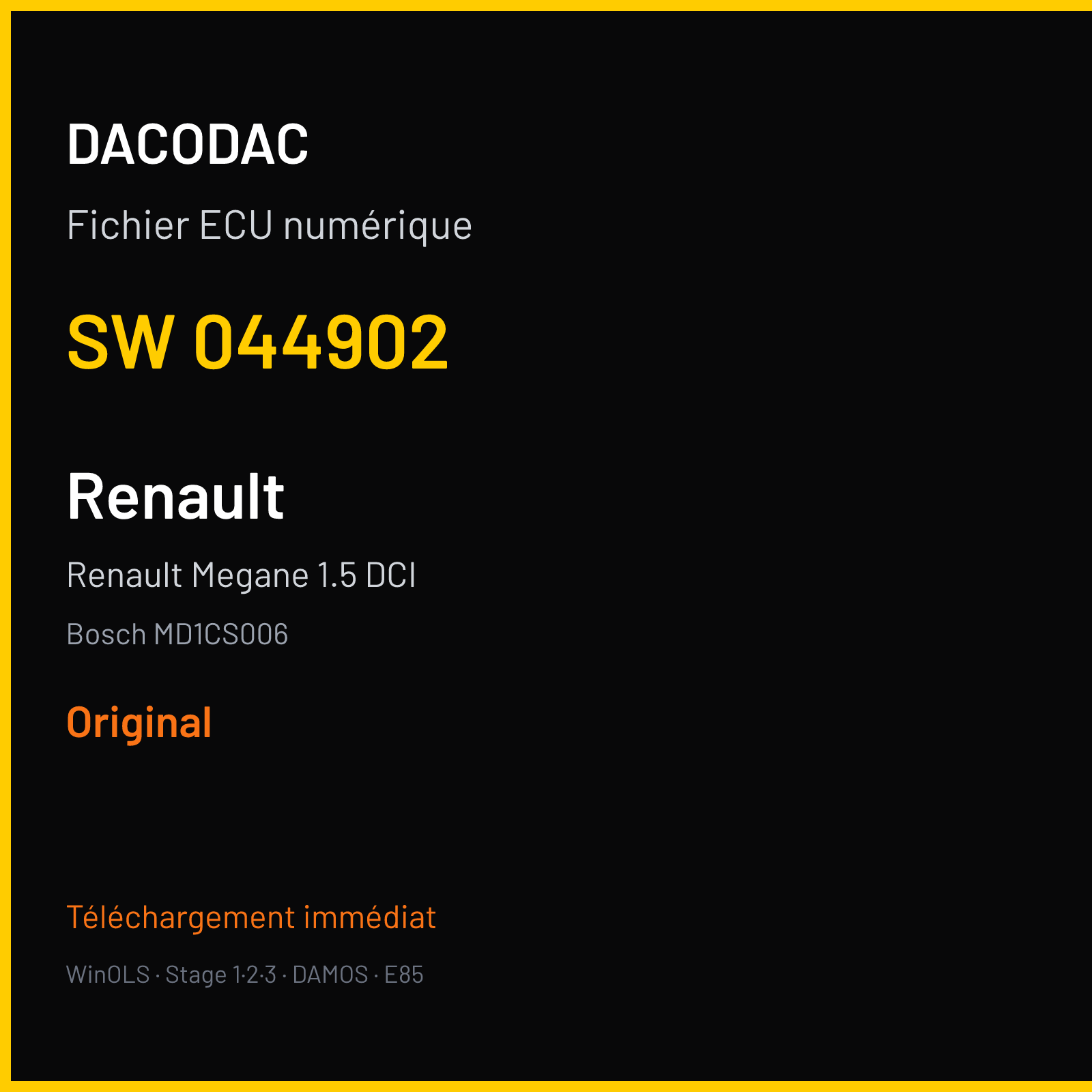 Renault Megane 1.5 DCI (2019) — Bosch MD1CS006 — 044902 — Original