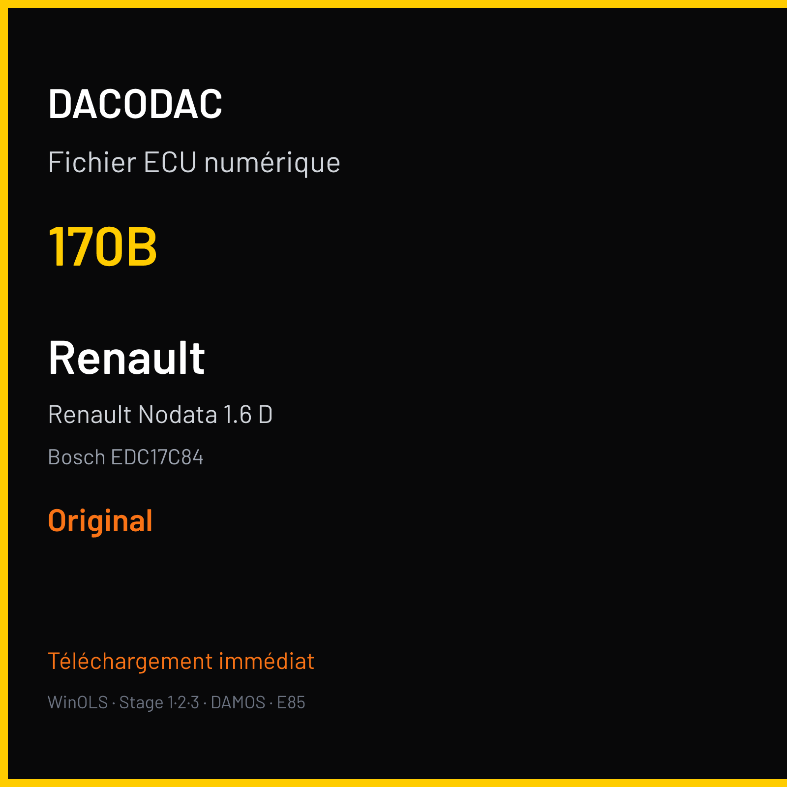 Renault Nodata 1.6 D — Bosch EDC17C84 — 170B — Original