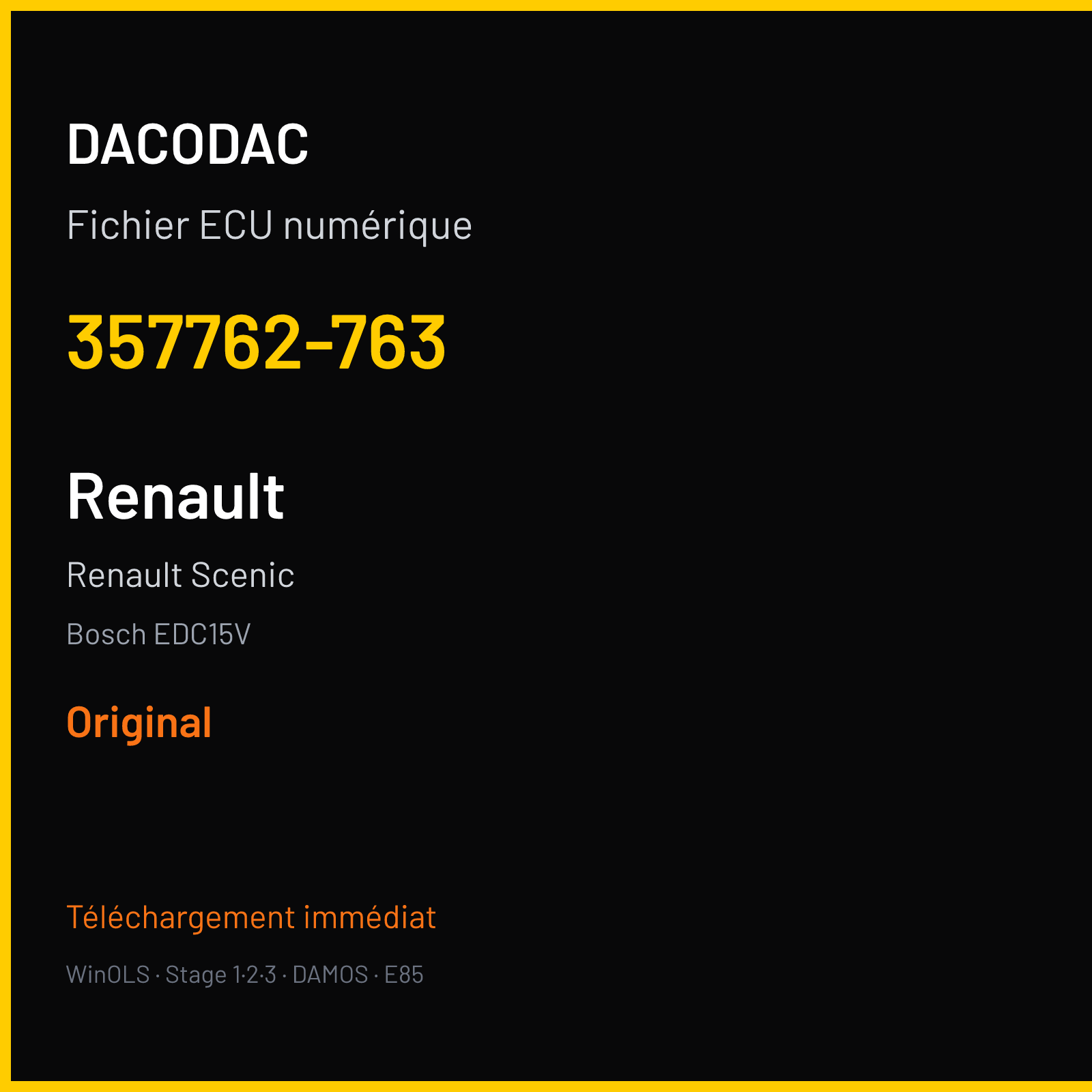 Renault Scenic (2001) — Bosch EDC15V — 357762-763 — Original