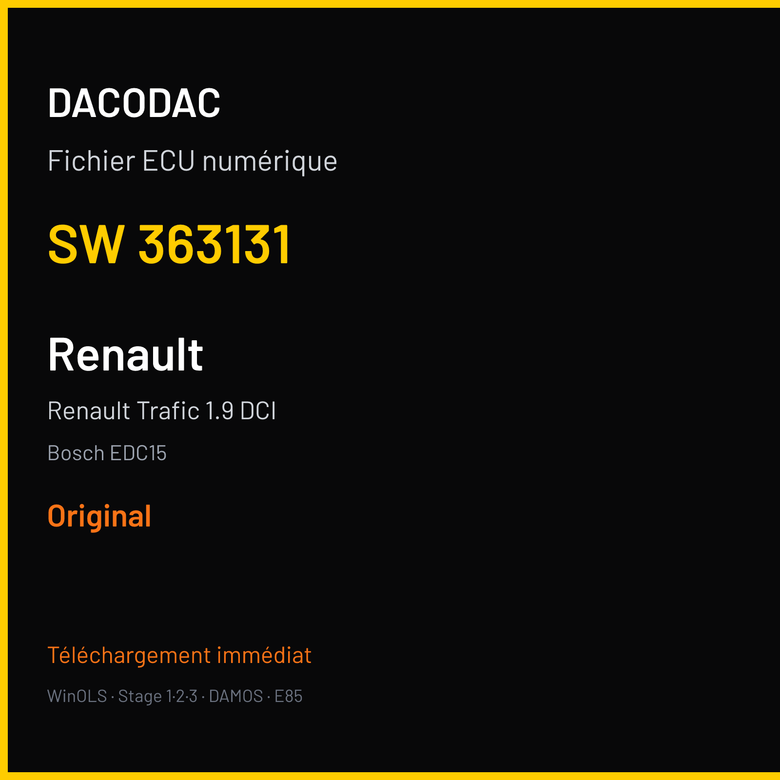 Renault Trafic 1.9 DCI (2002) — Bosch EDC15 — 363131 — Original
