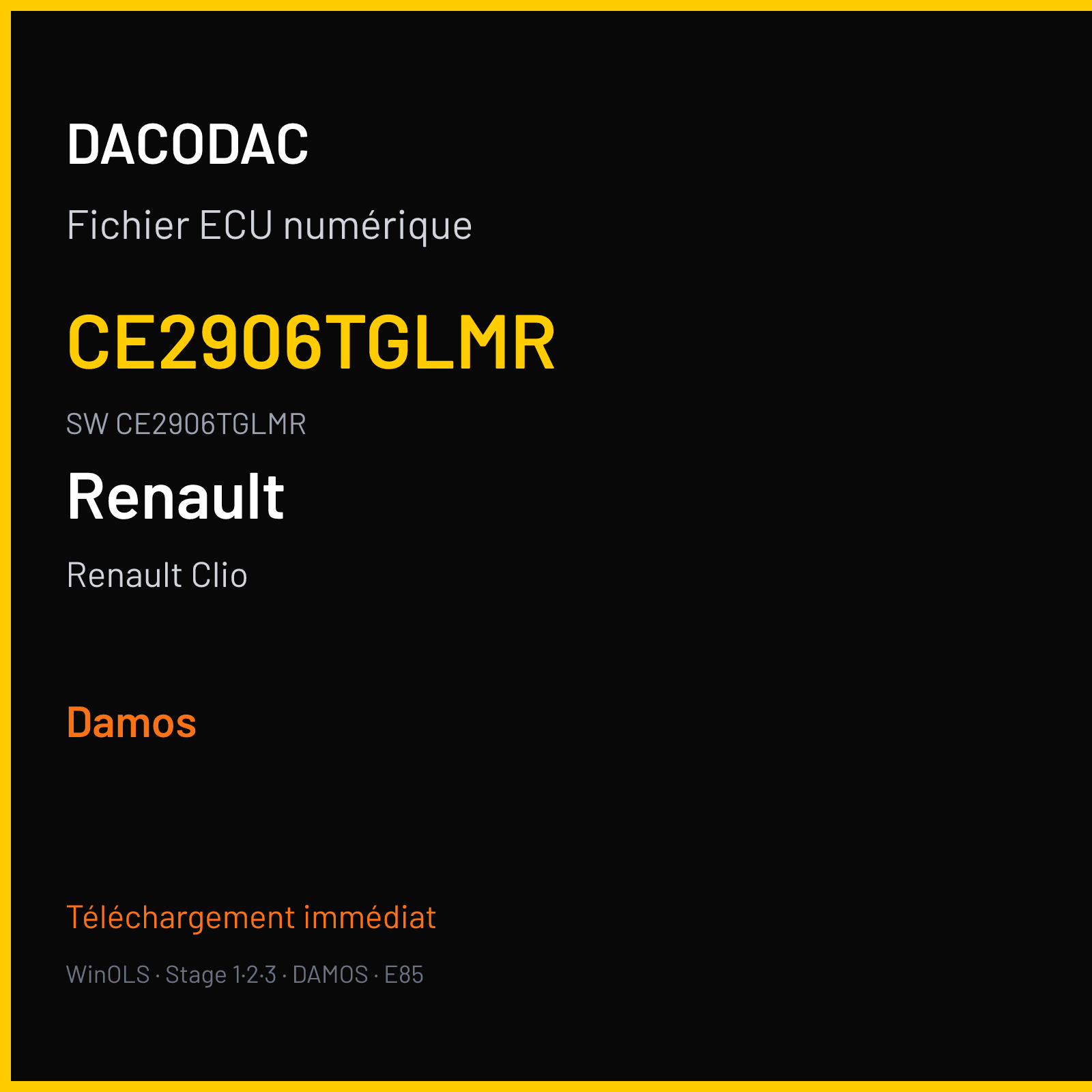 Renault Clio 110 ch — CE2906TGLMR · CE2906TGLMR — Damos