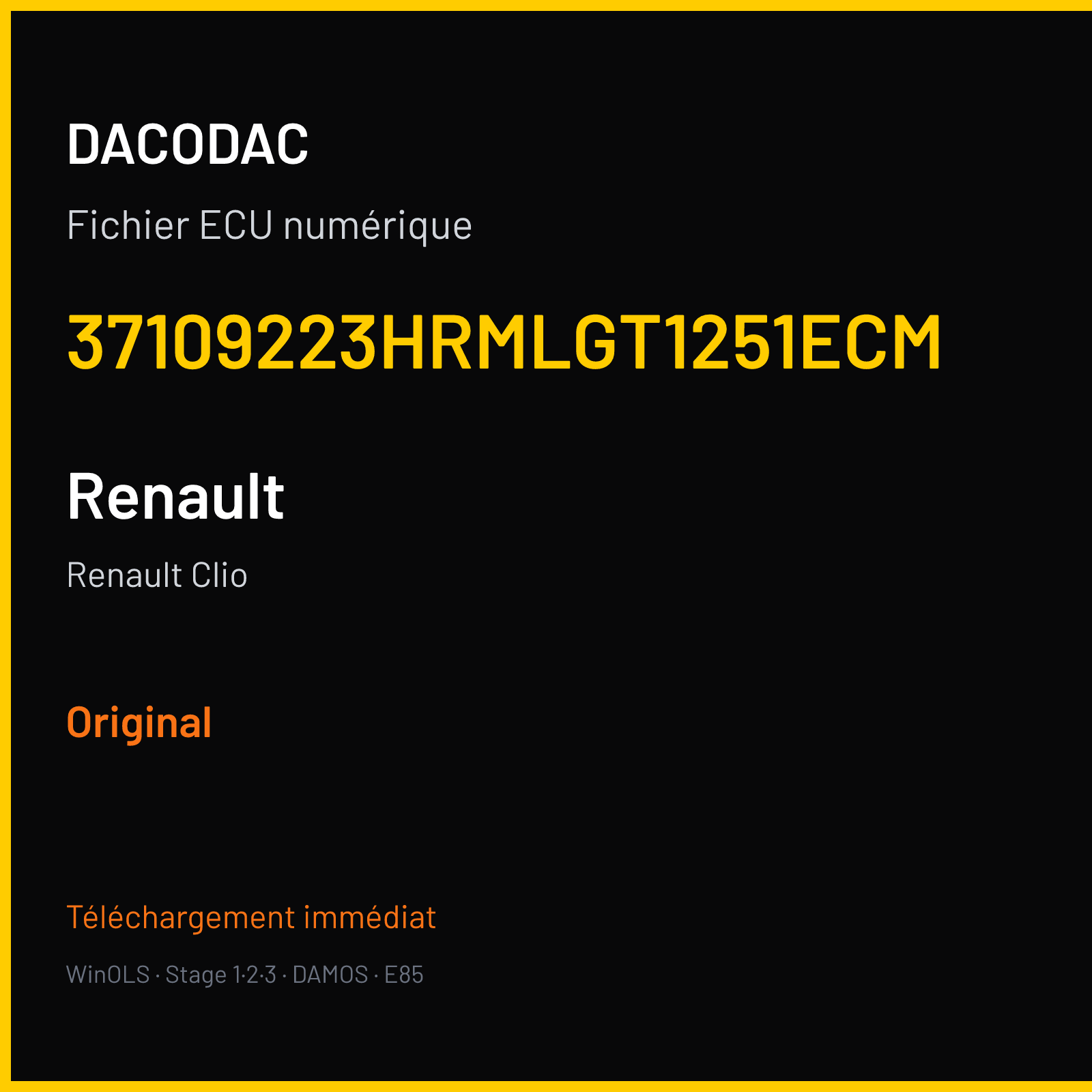 Renault Clio — 37109223HRMLGT1251ECM — Original