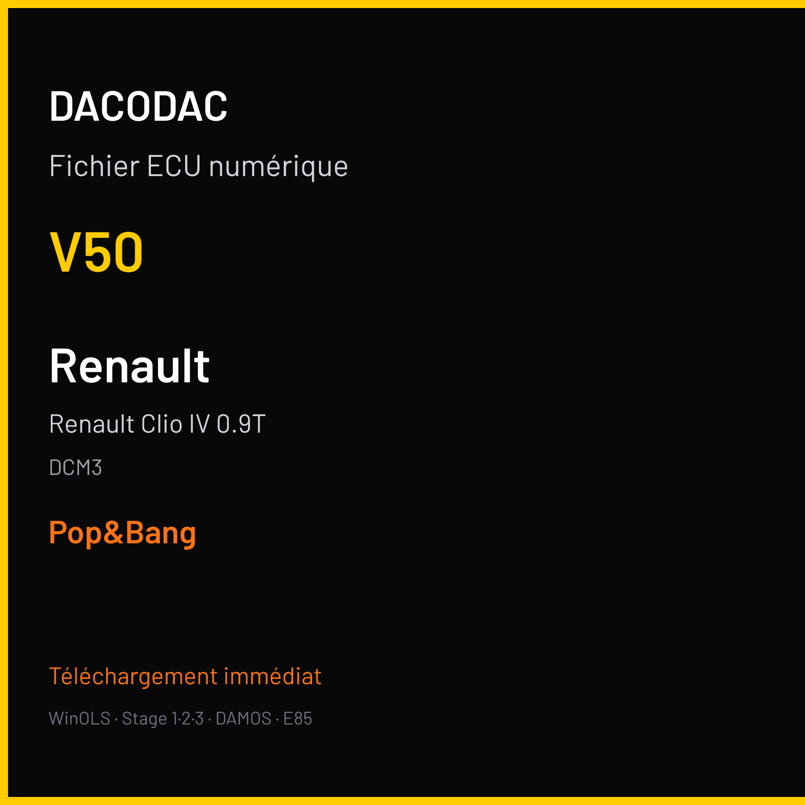 Renault Clio IV 0.9T (2015) — DCM3 — V50 — Pop&Bang