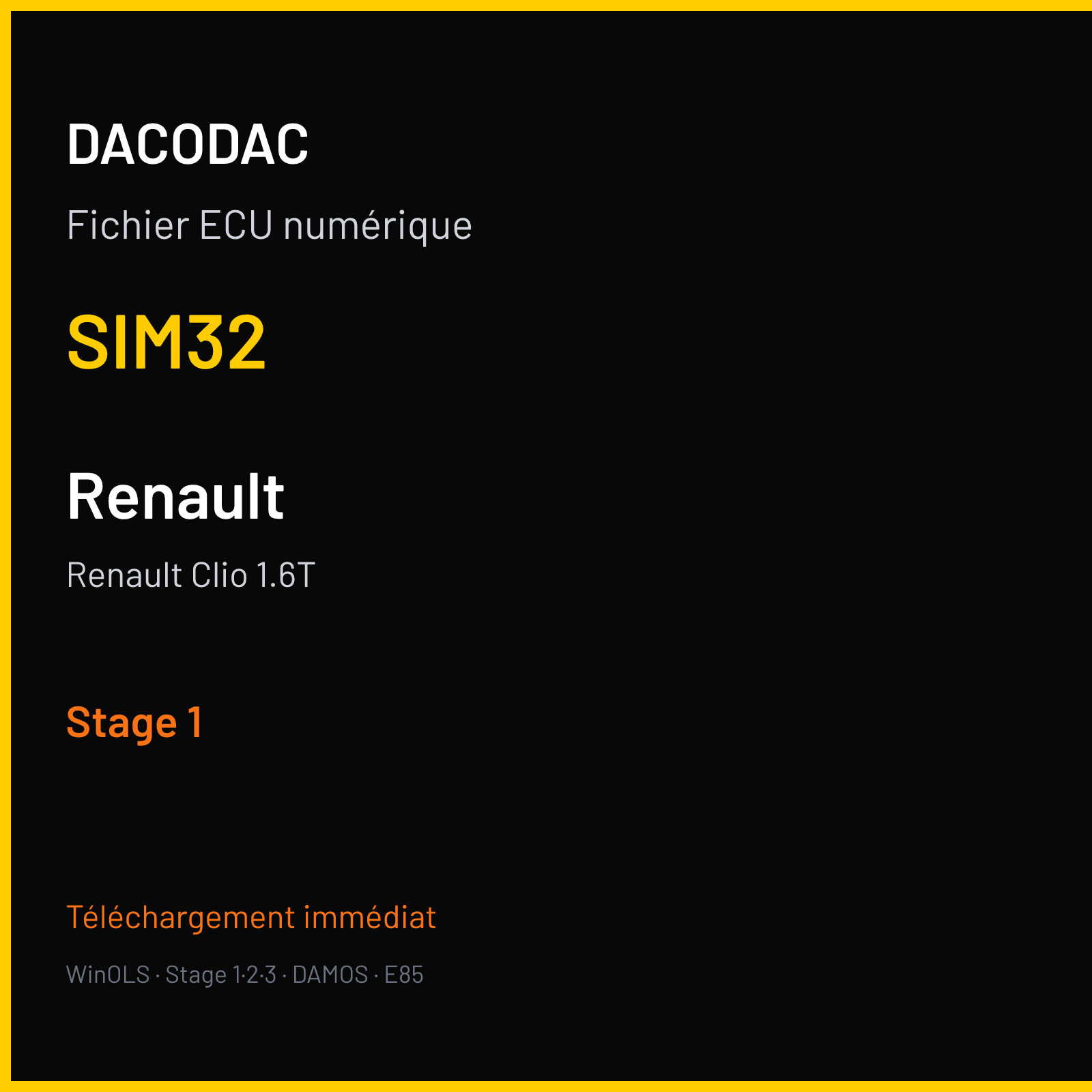 Renault Clio 1.6T (2008) — SIM32 — Stage 1