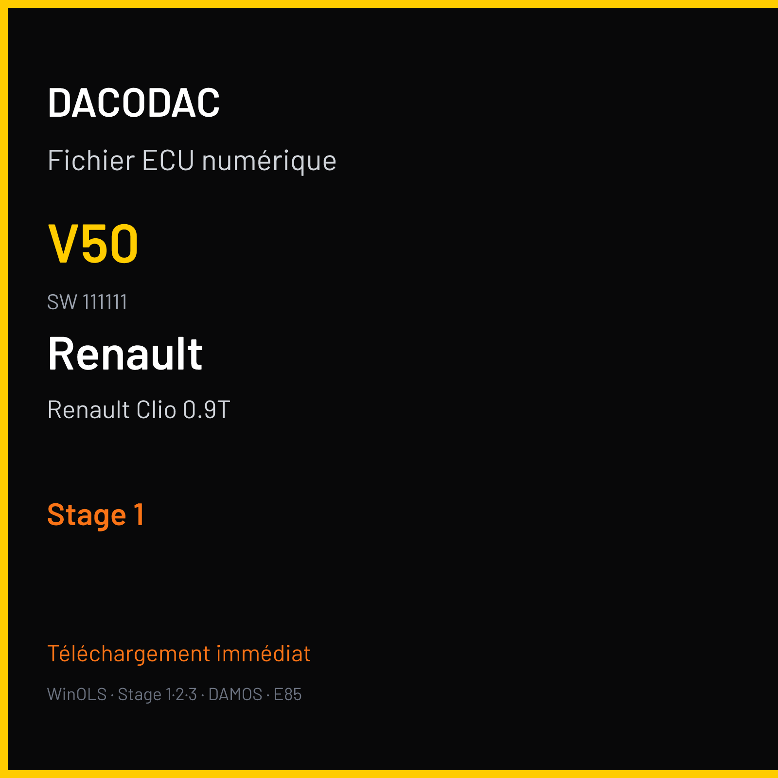 Renault Clio 0.9T (2015) — V50 · 111111 — Stage 1