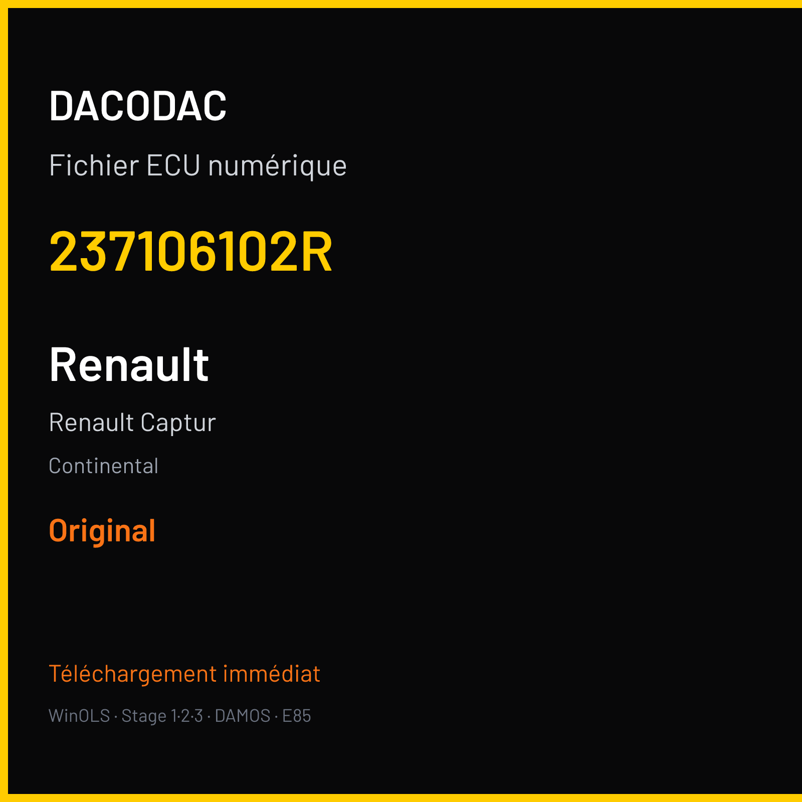 Renault Captur — Continental — 237106102R — Original