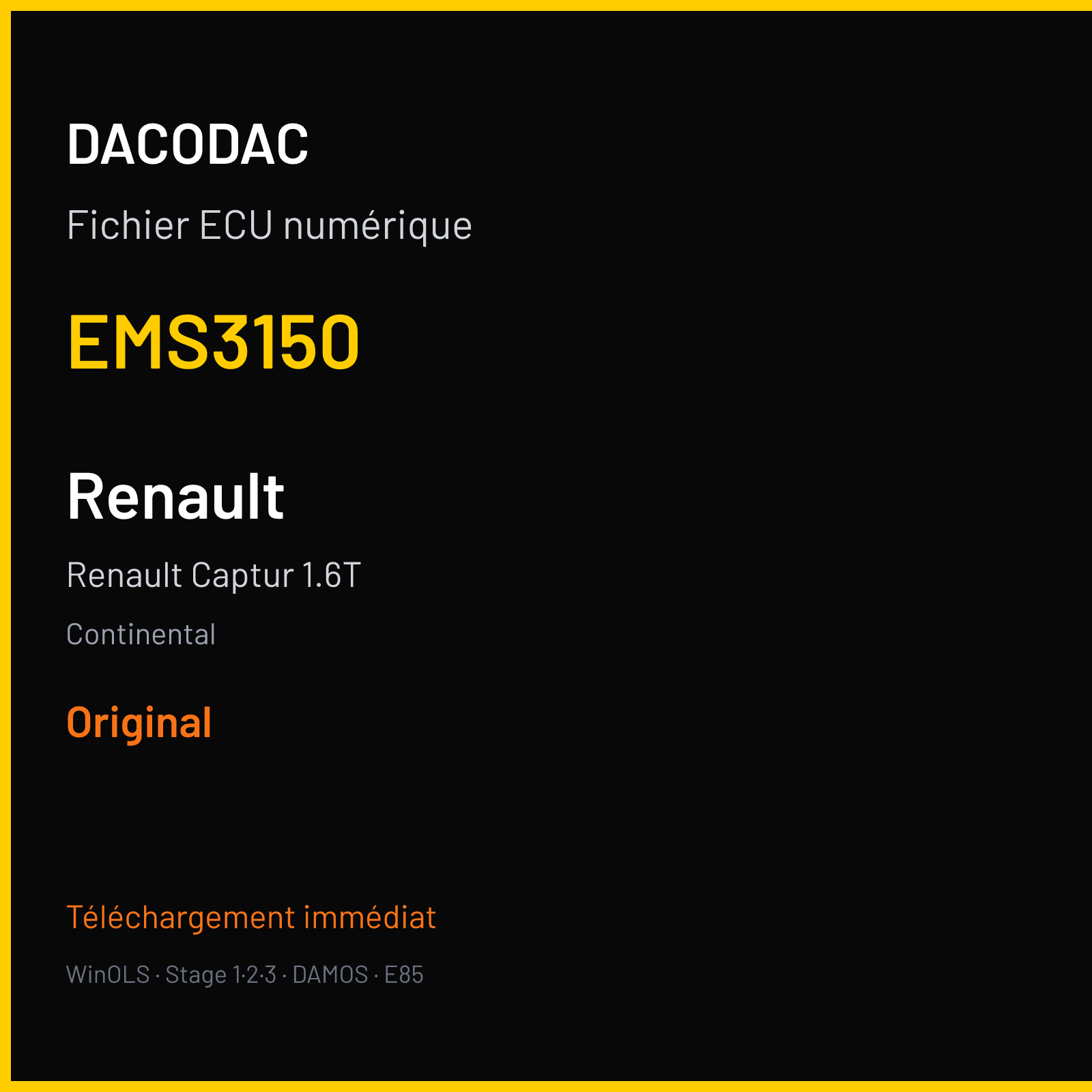 Renault Captur 1.6T (2013) — Continental — EMS3150 — Original