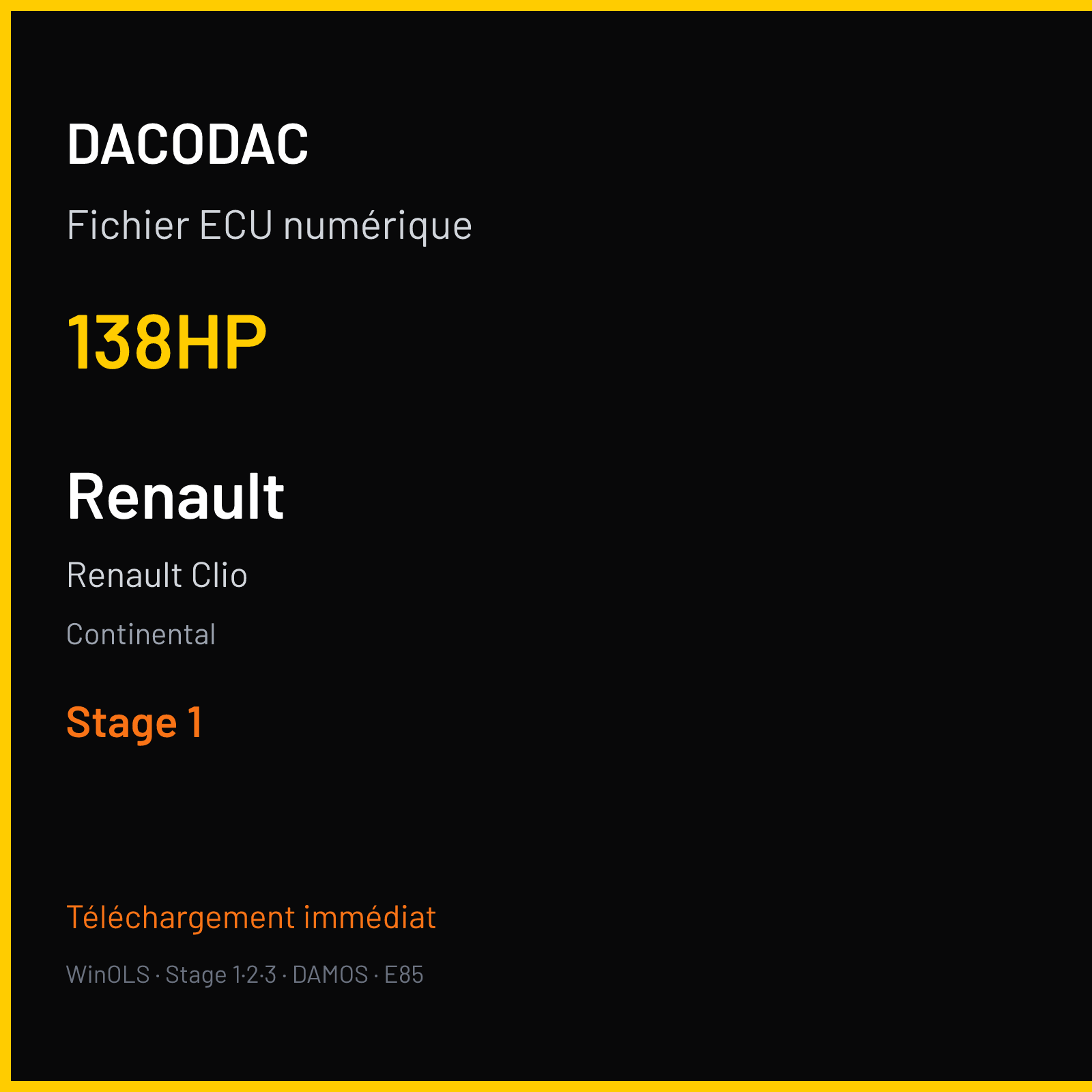 Renault Clio (2014) — Continental — 138HP — Stage 1