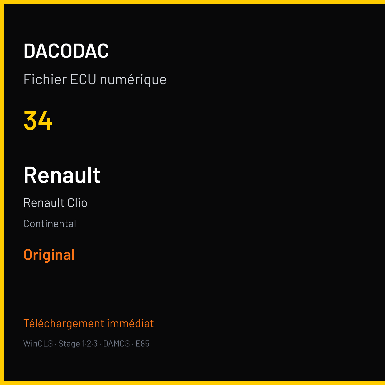 Renault Clio (2001) — Continental — 34 — Original