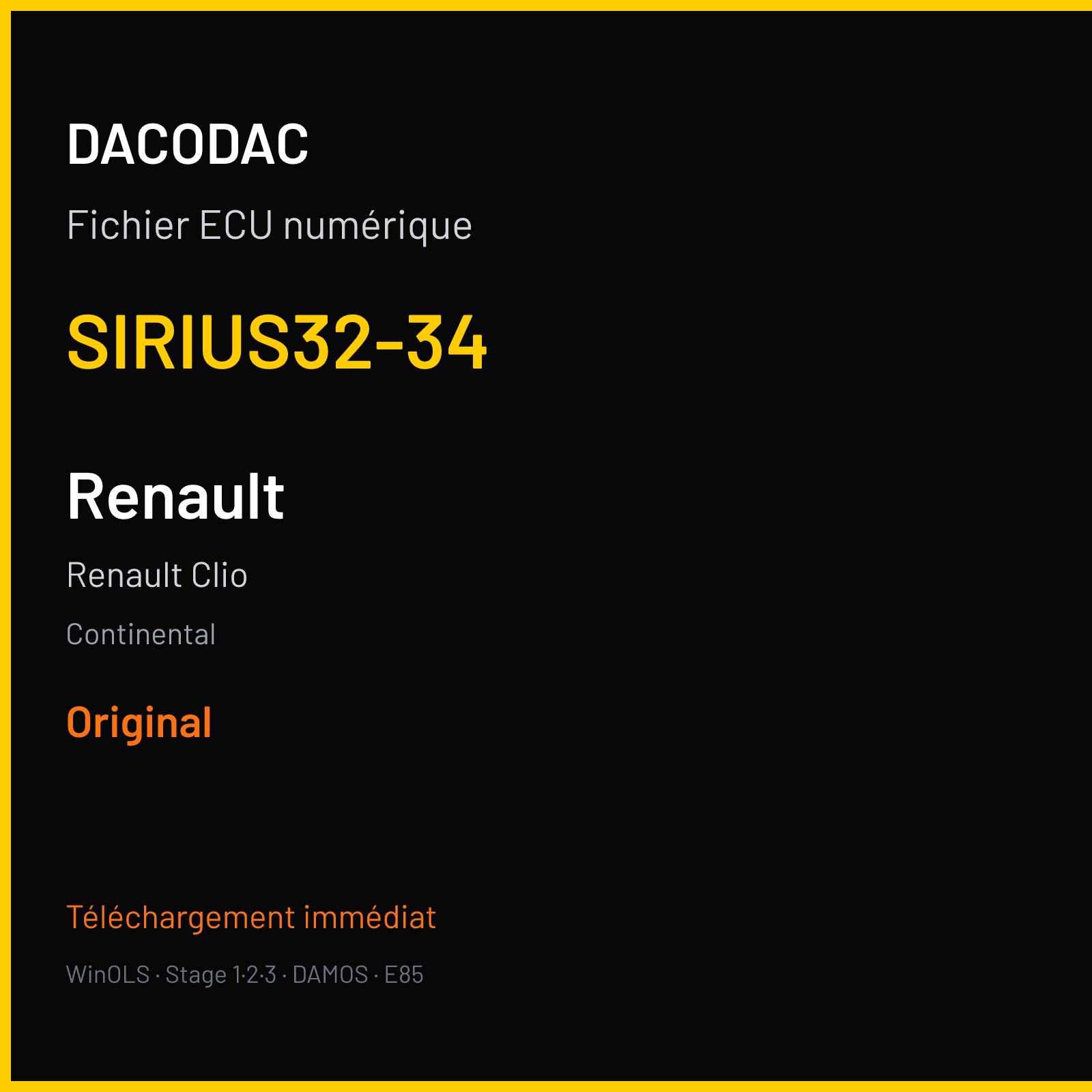 Renault Clio — Continental — SIRIUS32-34 — Original