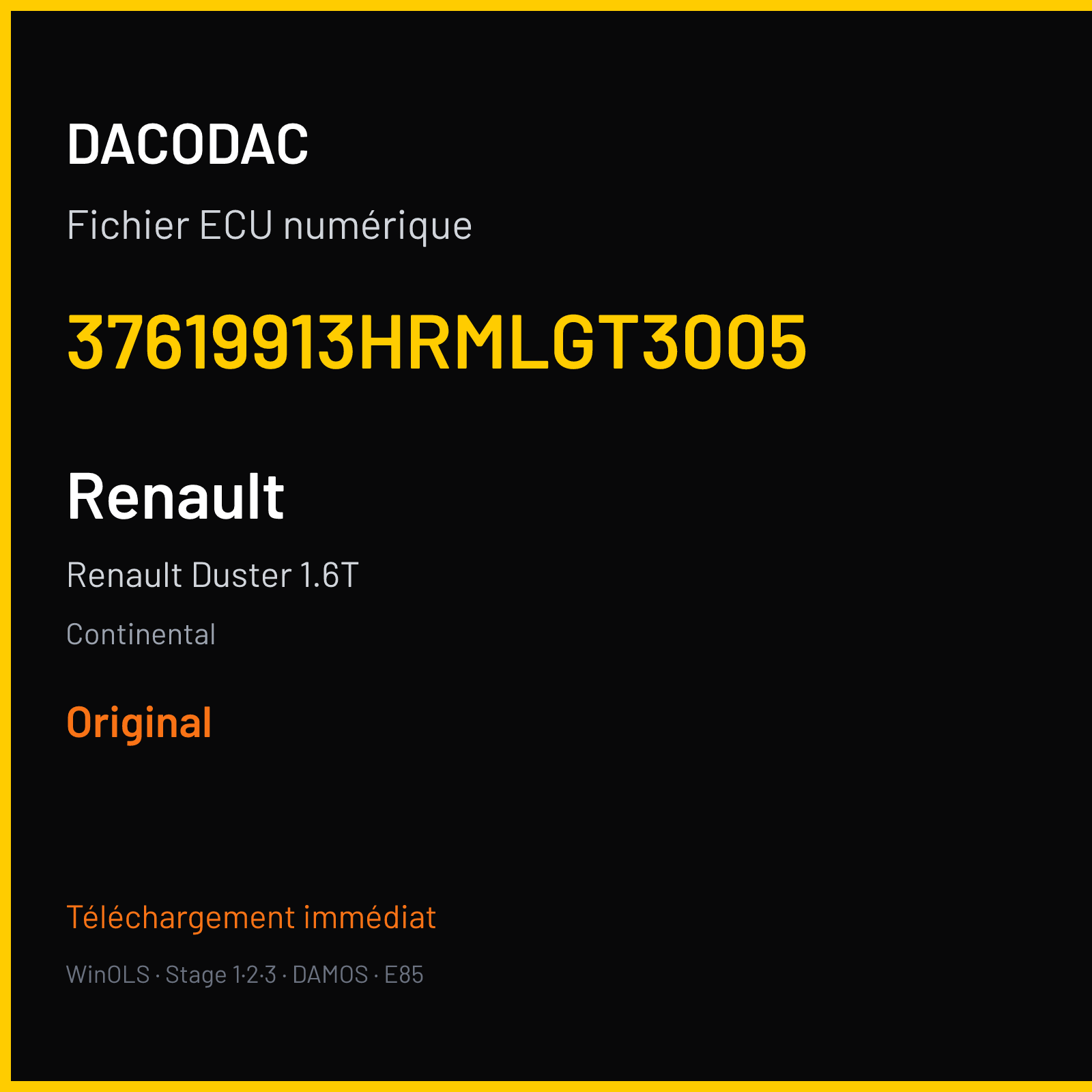Renault Duster 1.6T (2005) — Continental — 37619913HRMLGT3005 — Original