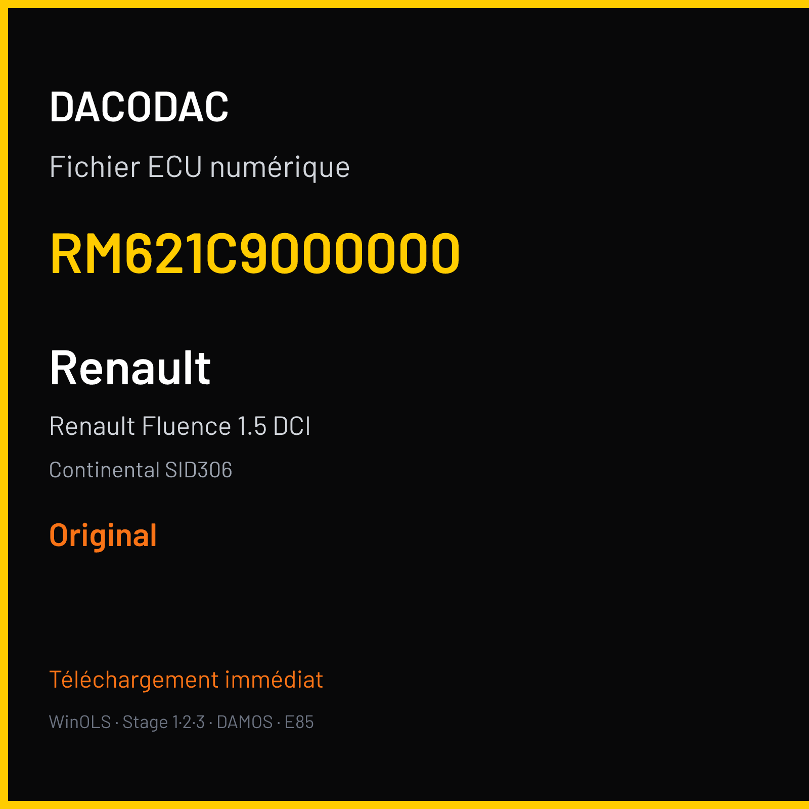 Renault Fluence 1.5 DCI (2014) — Continental SID306 — RM621C9000000 — Original