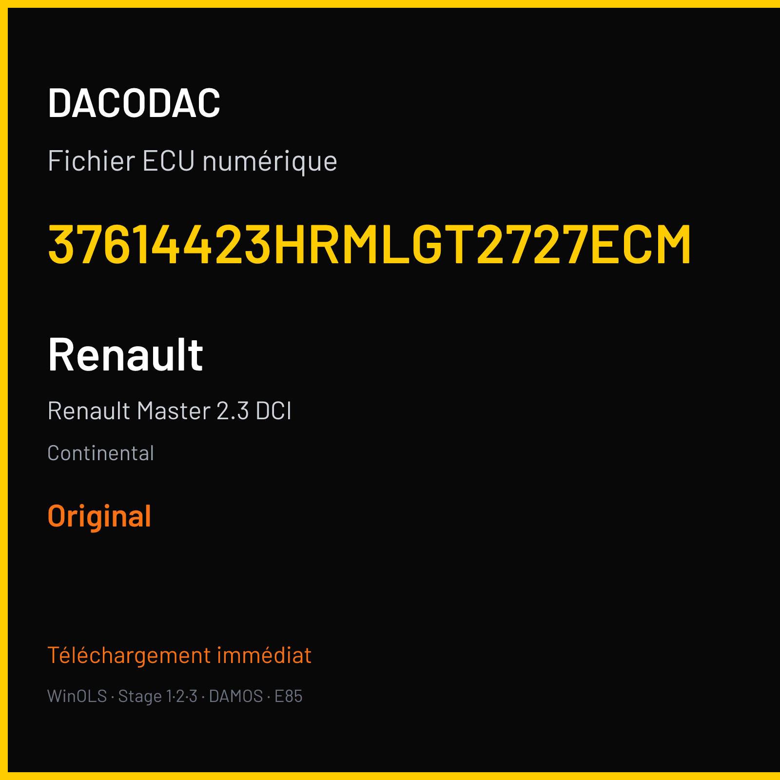 Renault Master 2.3 DCI — Continental — 37614423HRMLGT2727ECM — Original