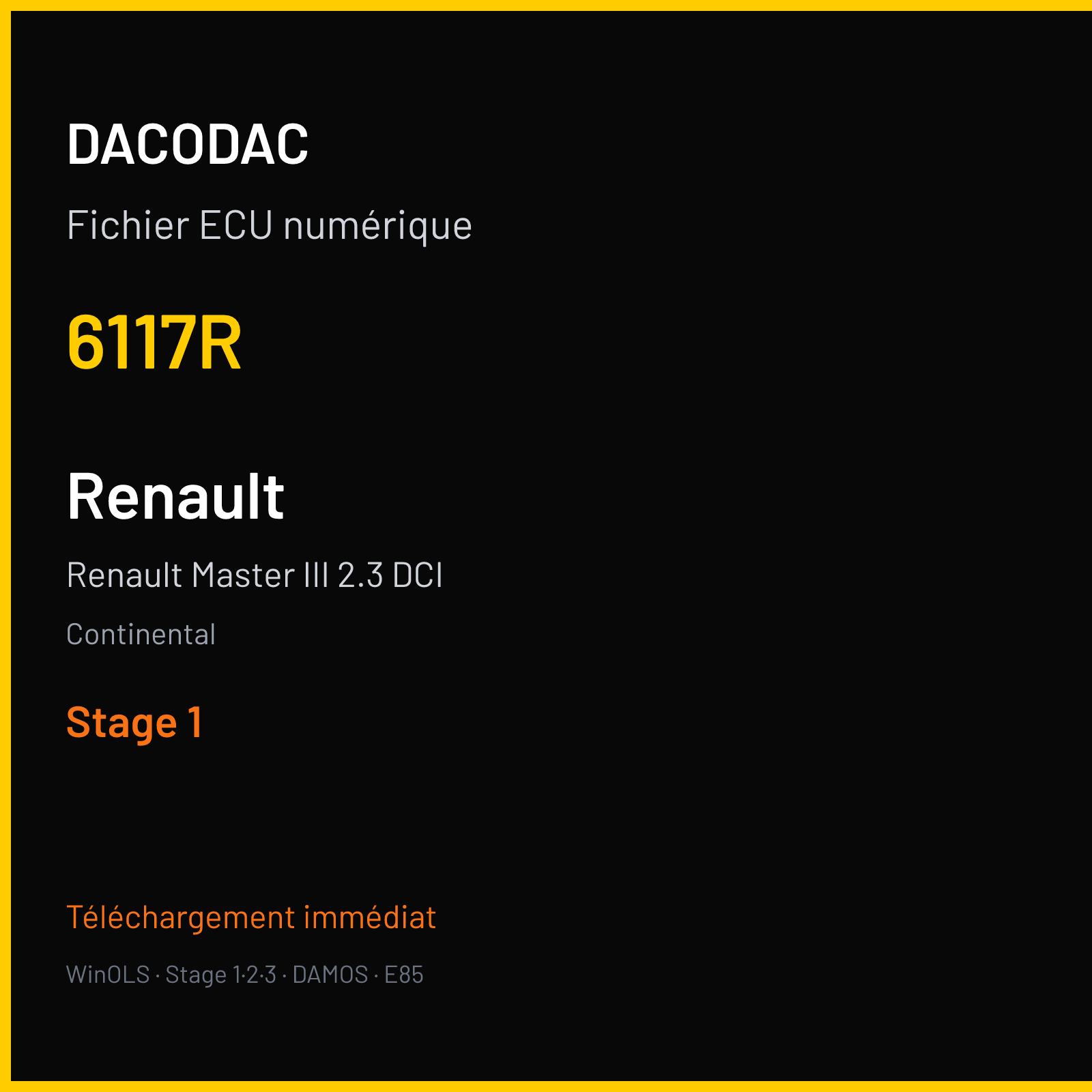 Renault Master III 2.3 DCI (2019) — Continental — 6117R — Stage 1