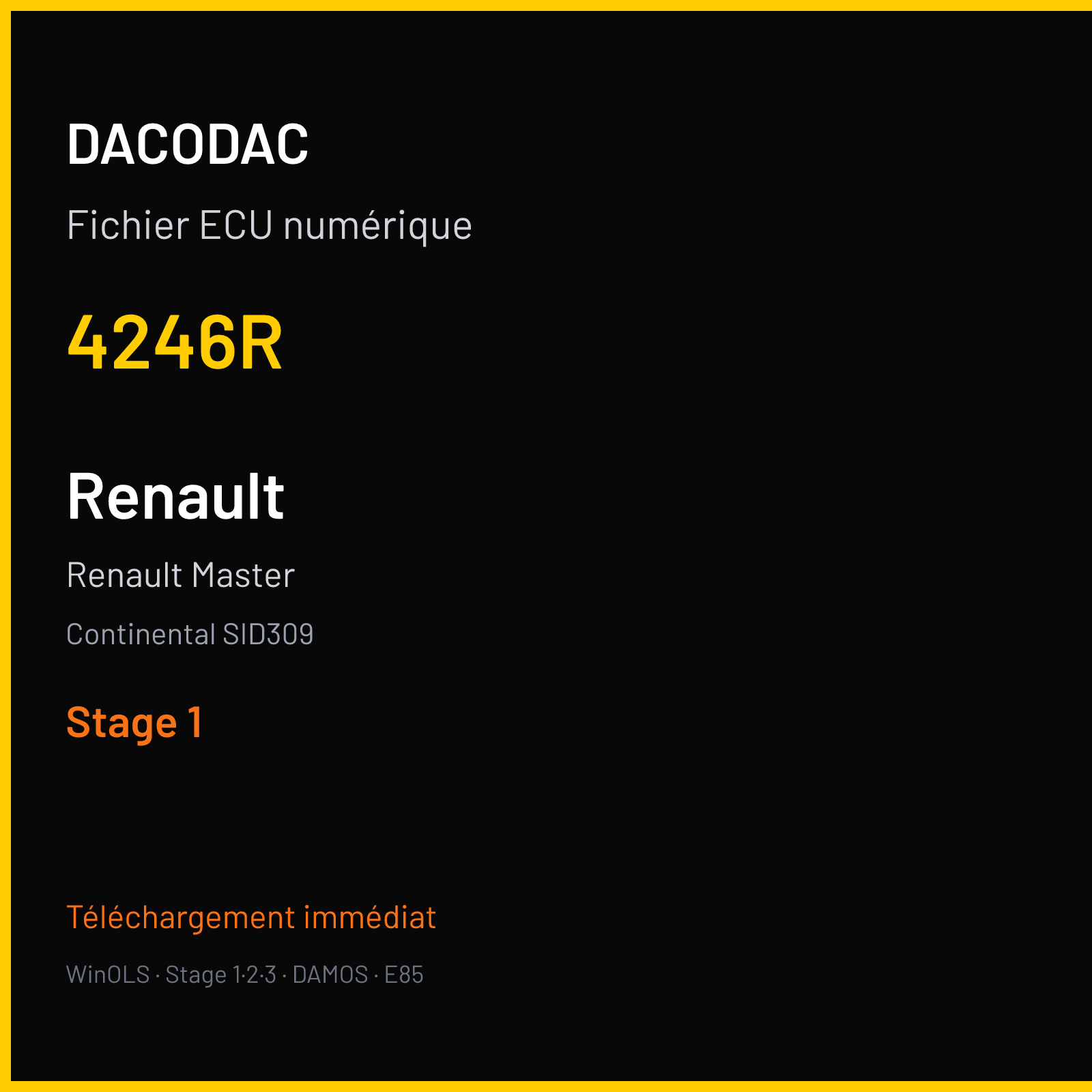Renault Master (2016) — Continental SID309 — 4246R — Stage 1