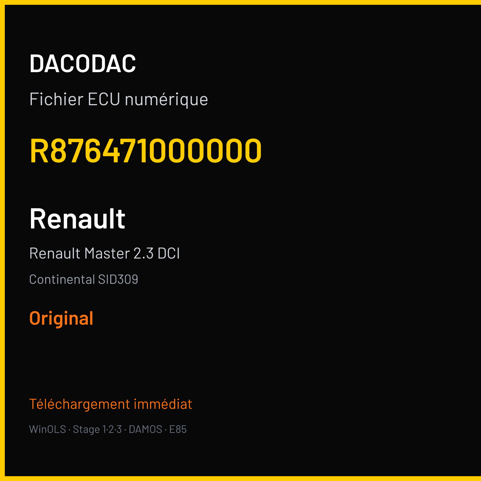 Renault Master 2.3 DCI (2014) — Continental SID309 — R876471000000 — Original