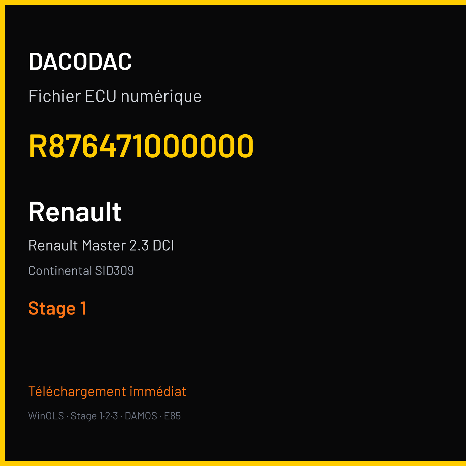 Renault Master 2.3 DCI (2015) — Continental SID309 — R876471000000 — Stage 1