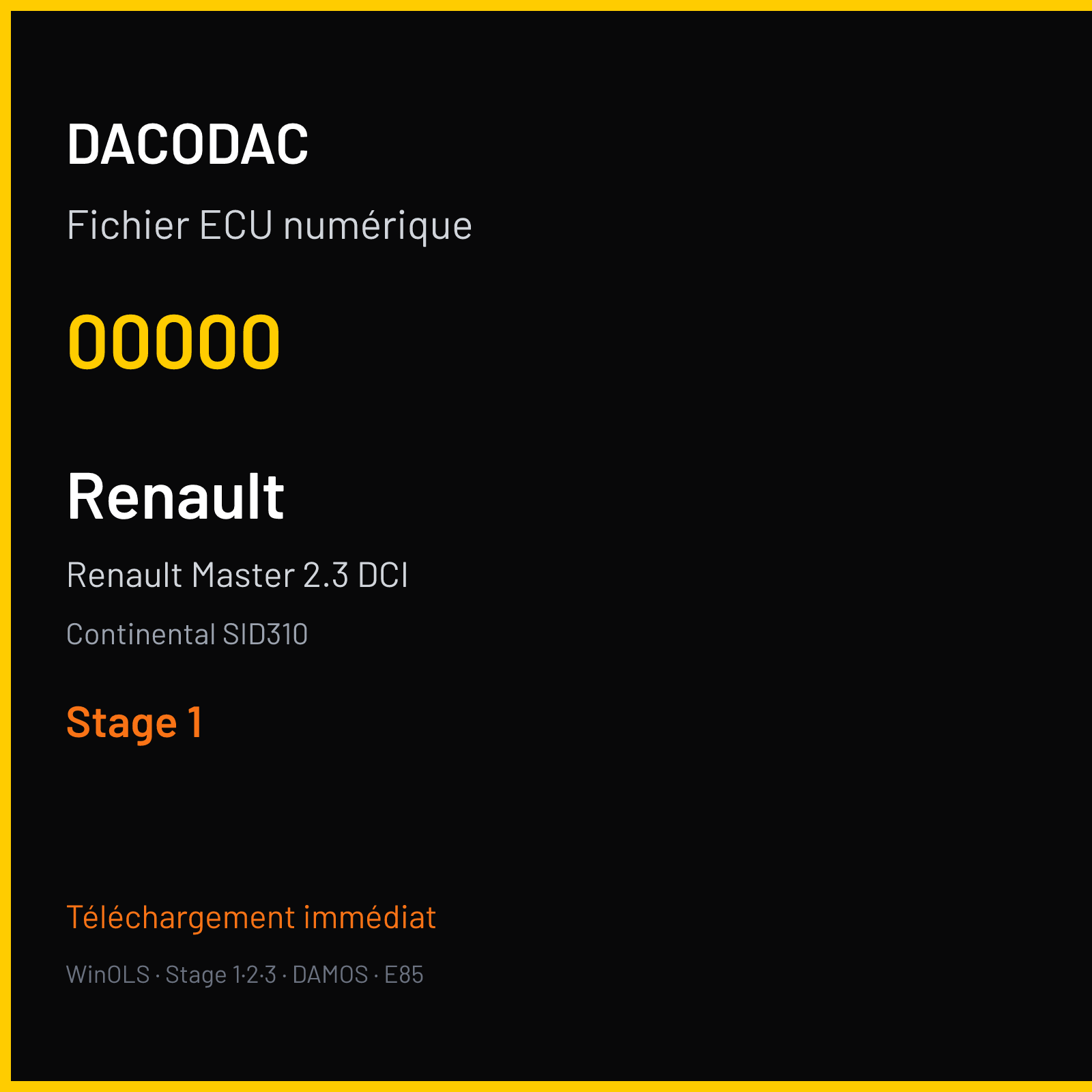 Renault Master 2.3 DCI (2016) — Continental SID310 — 00000 — Stage 1