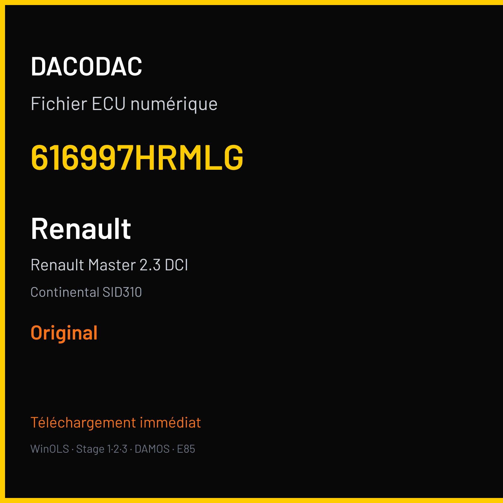 Renault Master 2.3 DCI (2016) — Continental SID310 — 616997HRMLG — Original
