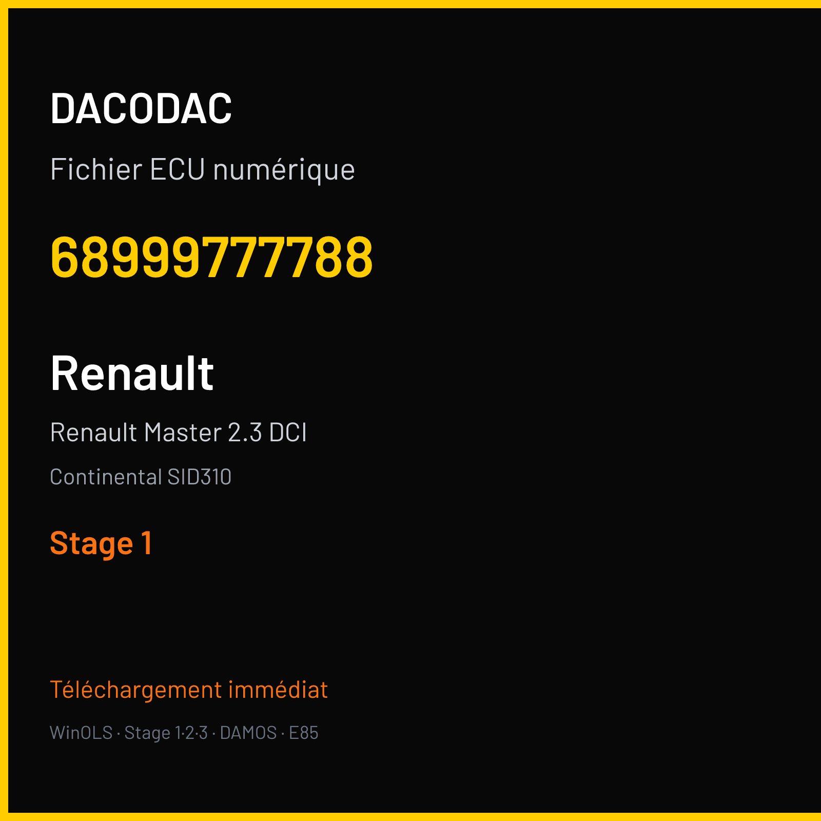 Renault Master 2.3 DCI (2020) — Continental SID310 — 68999777788 — Stage 1