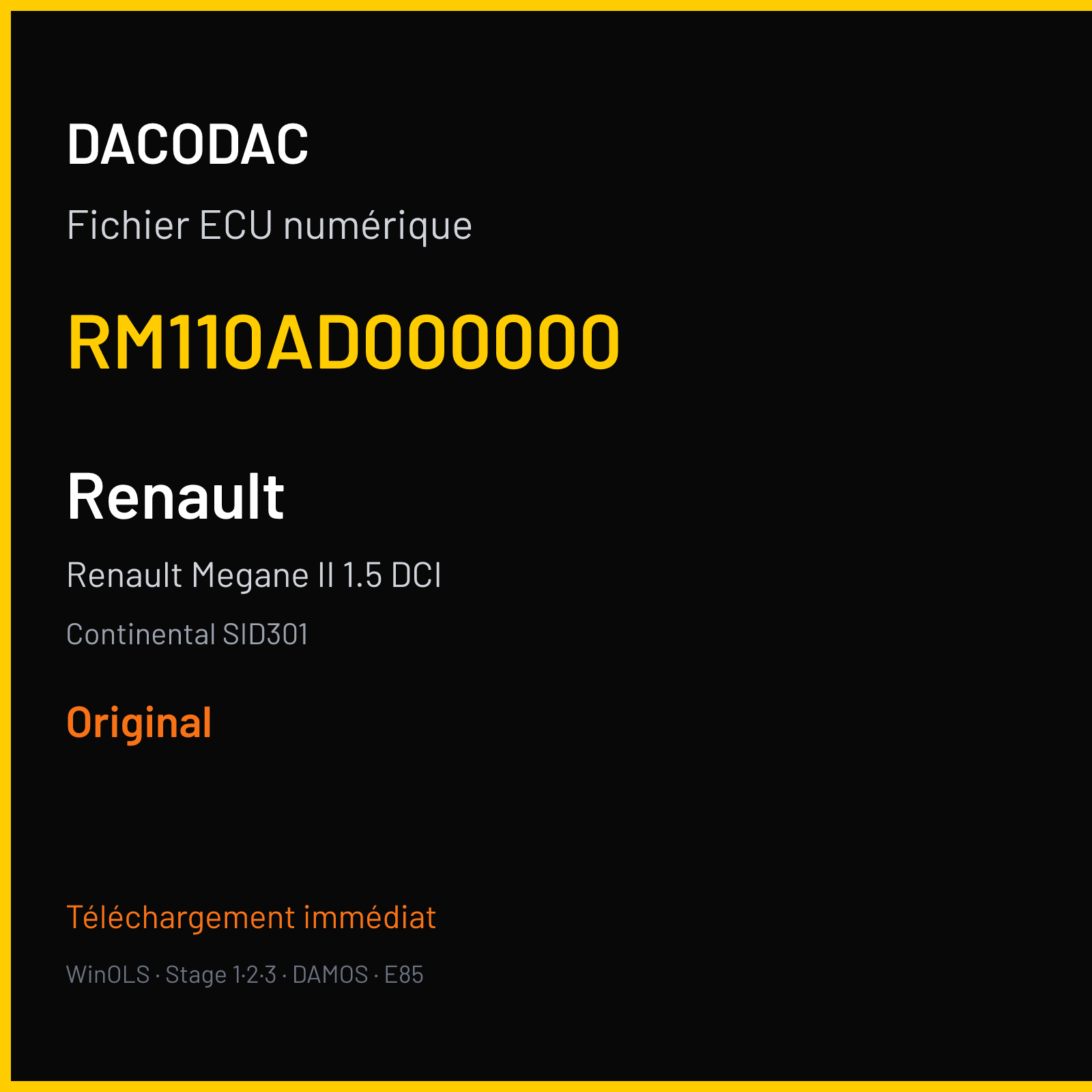 Renault Megane II 1.5 DCI (2007) — Continental SID301 — RM110AD000000 — Original