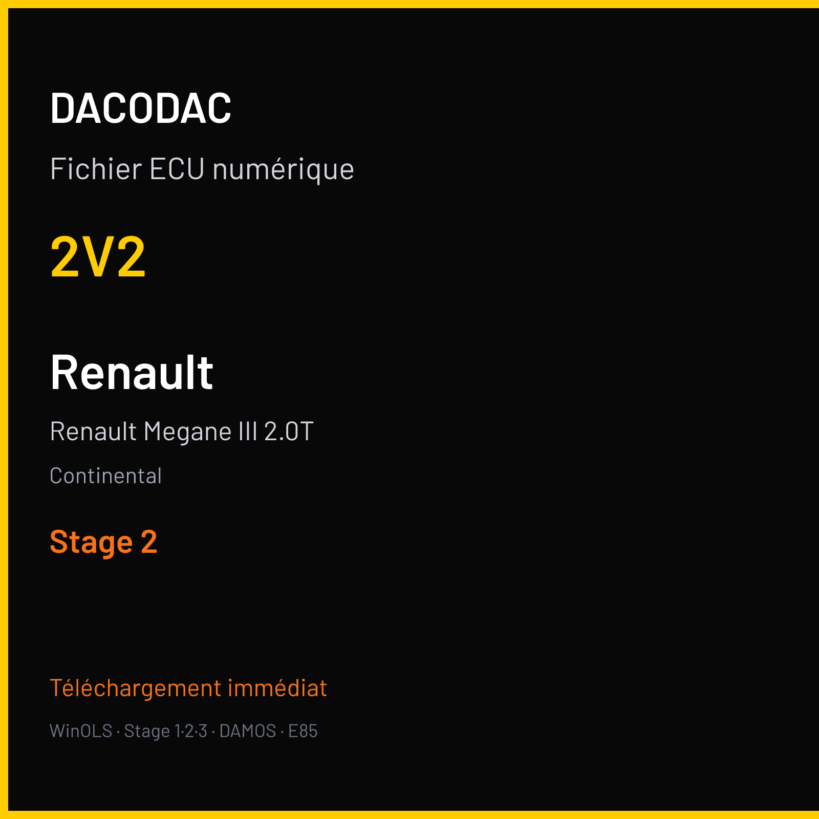 Renault Megane III 2.0T (2011) — Continental — 2V2 — Stage 2