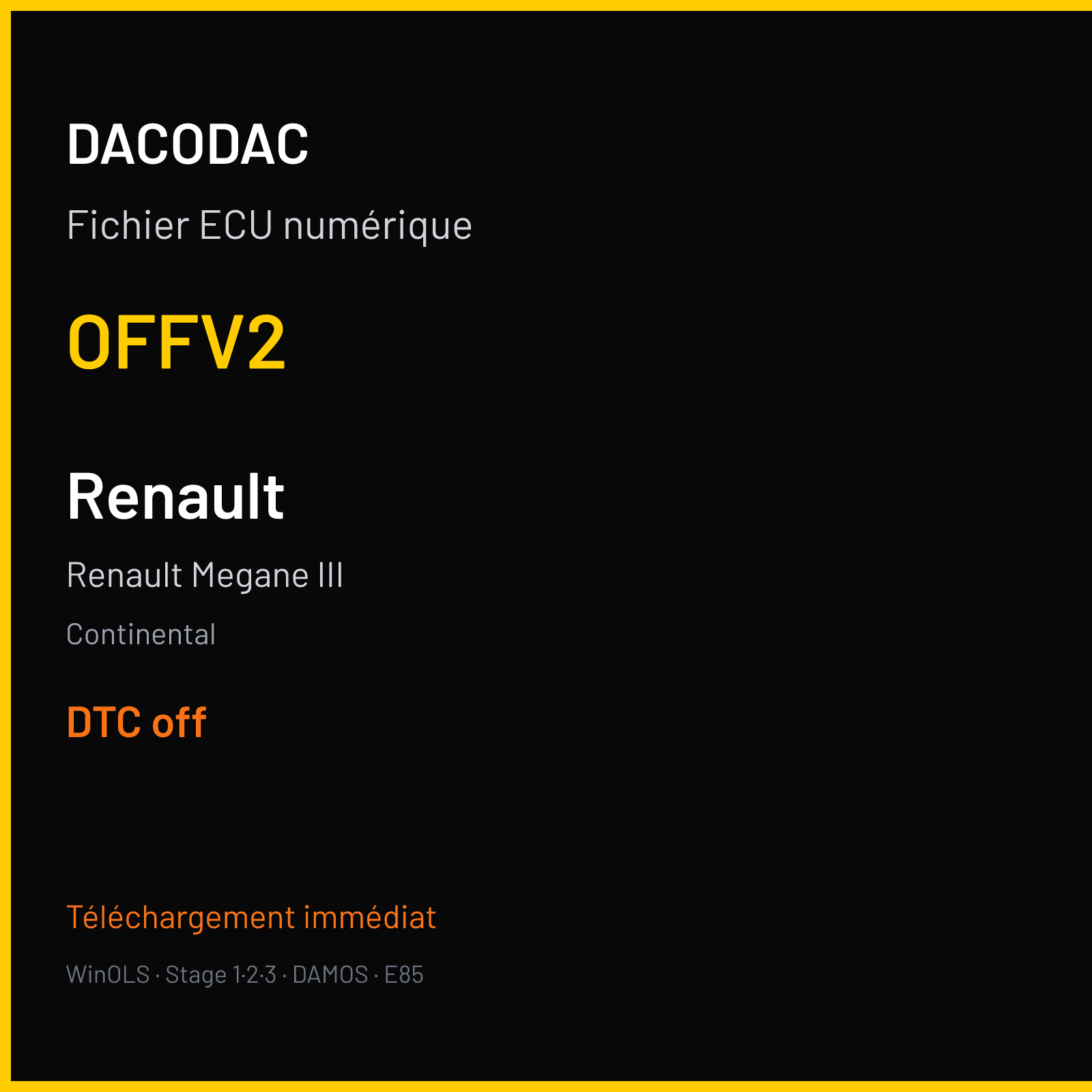 Renault Megane III (2013) — Continental — OFFV2 — DTC off
