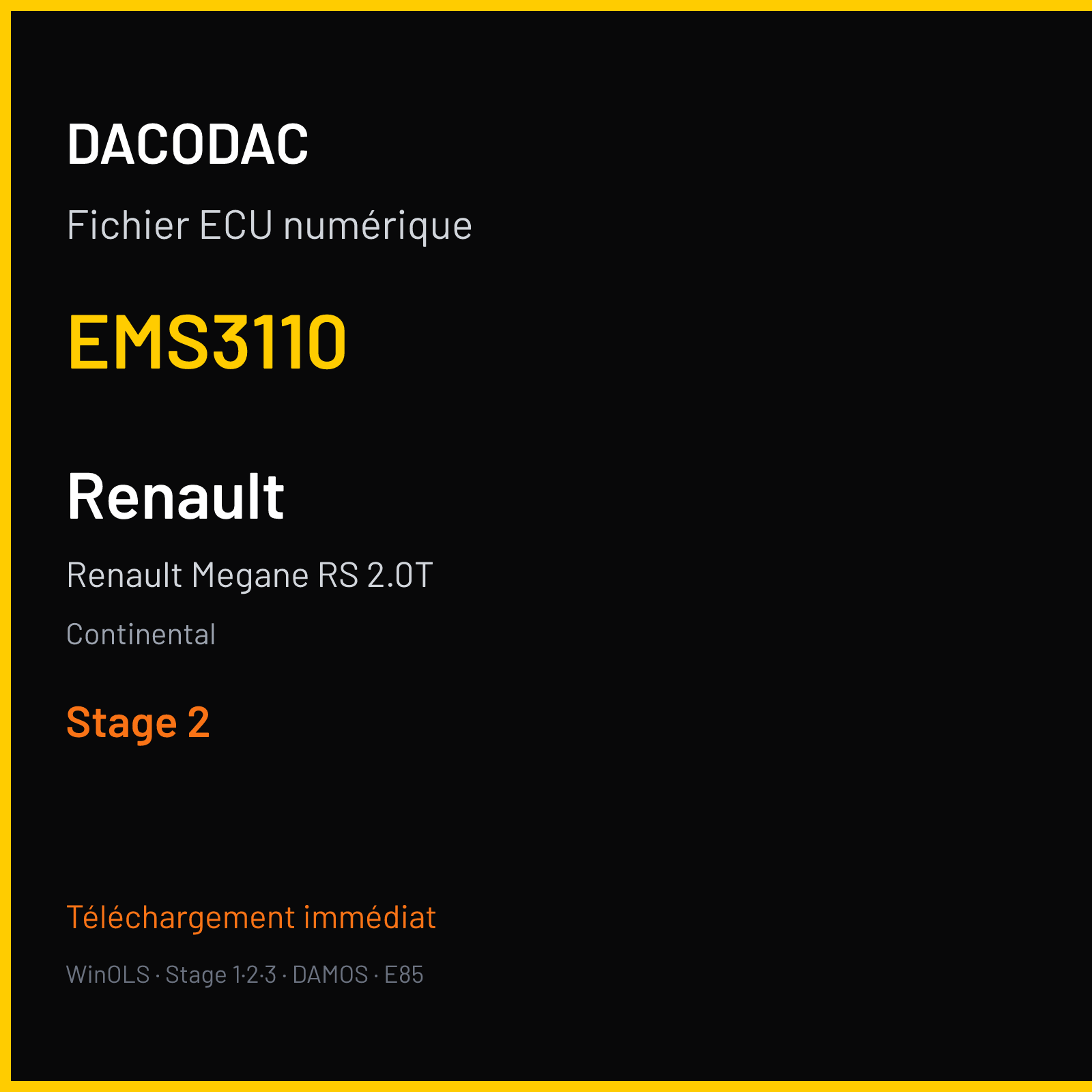 Renault Megane RS 2.0T (2015) — Continental — EMS3110 — Stage 2