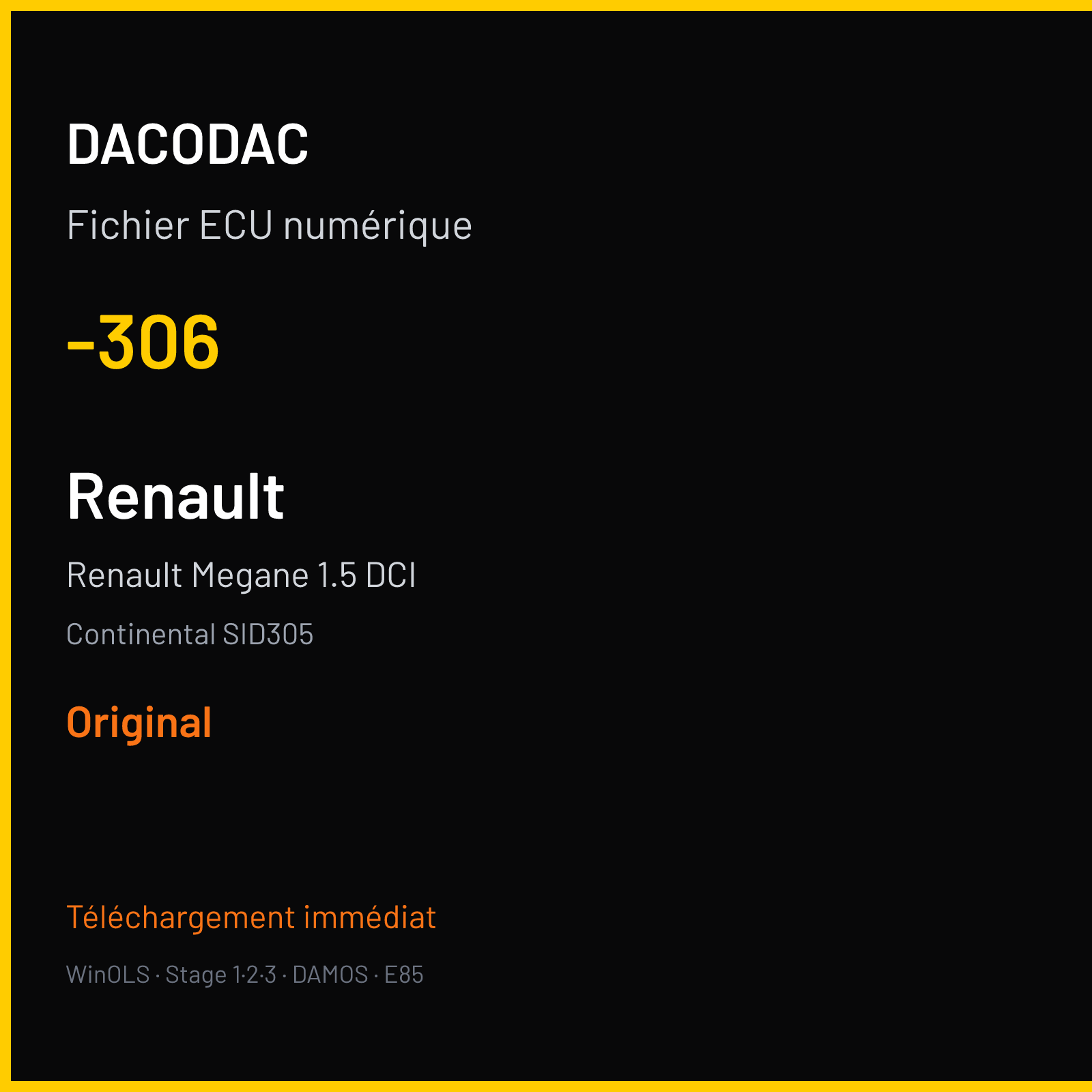 Renault Megane 1.5 DCI (2009) — Continental SID305 — -306 — Original