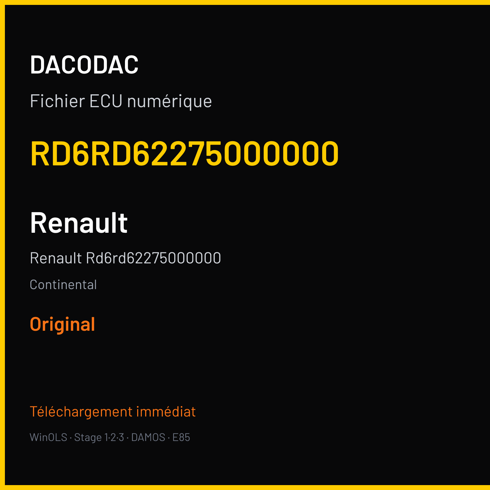 Renault Rd6rd62275000000 — Continental — RD6RD62275000000 — Original