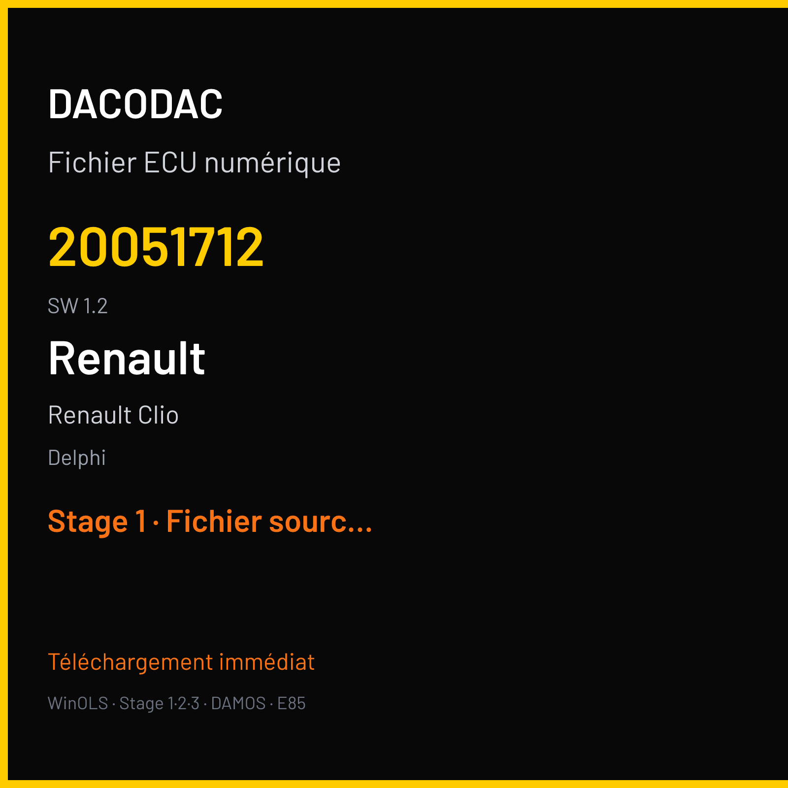 Renault Clio (2005) — Delphi — 20051712 · 1.2 — Stage 1