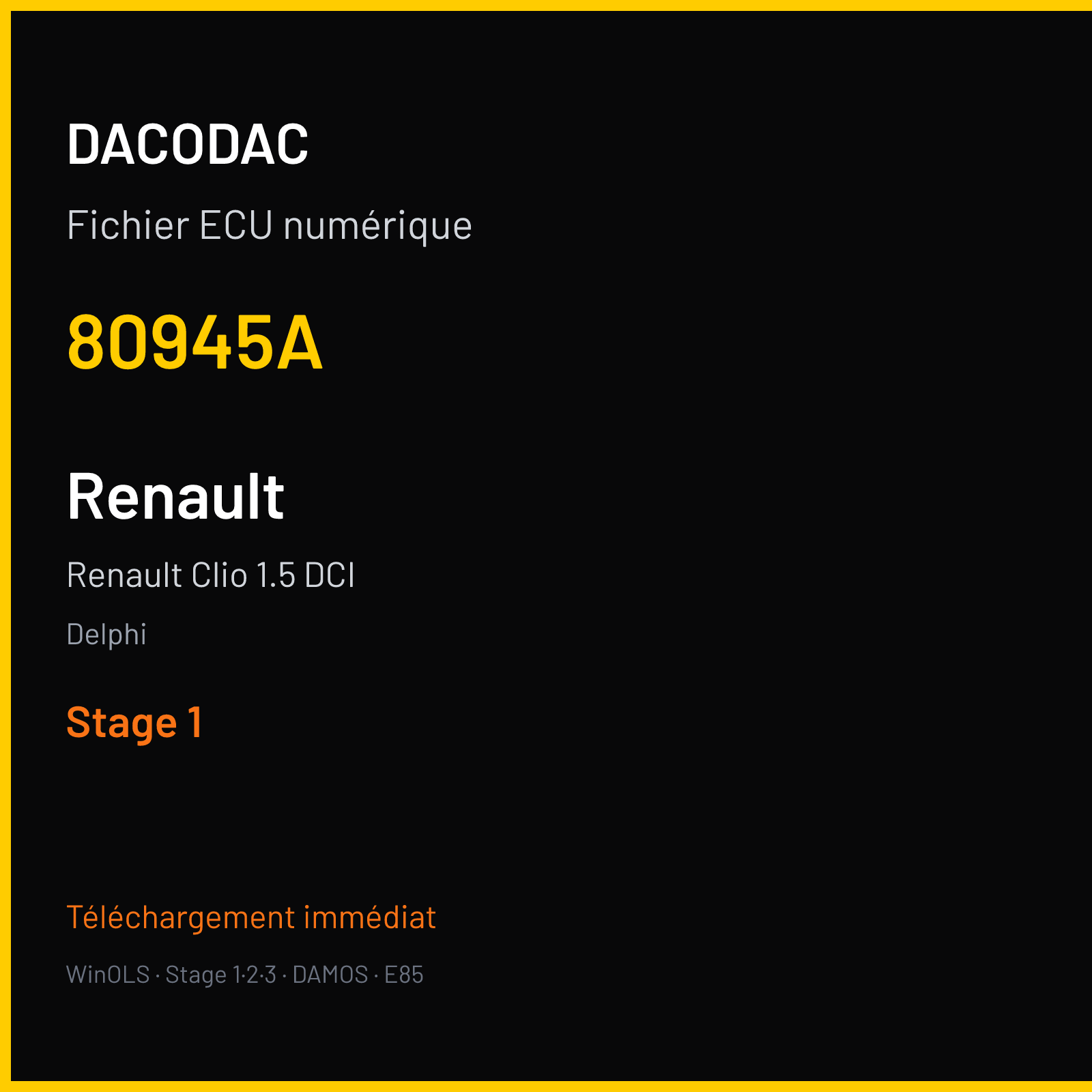 Renault Clio 1.5 DCI (2002) — Delphi — 80945A — Stage 1