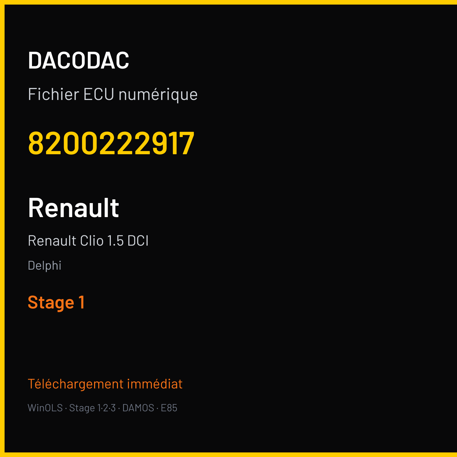Renault Clio 1.5 DCI (2002) — Delphi — 8200222917 — Stage 1