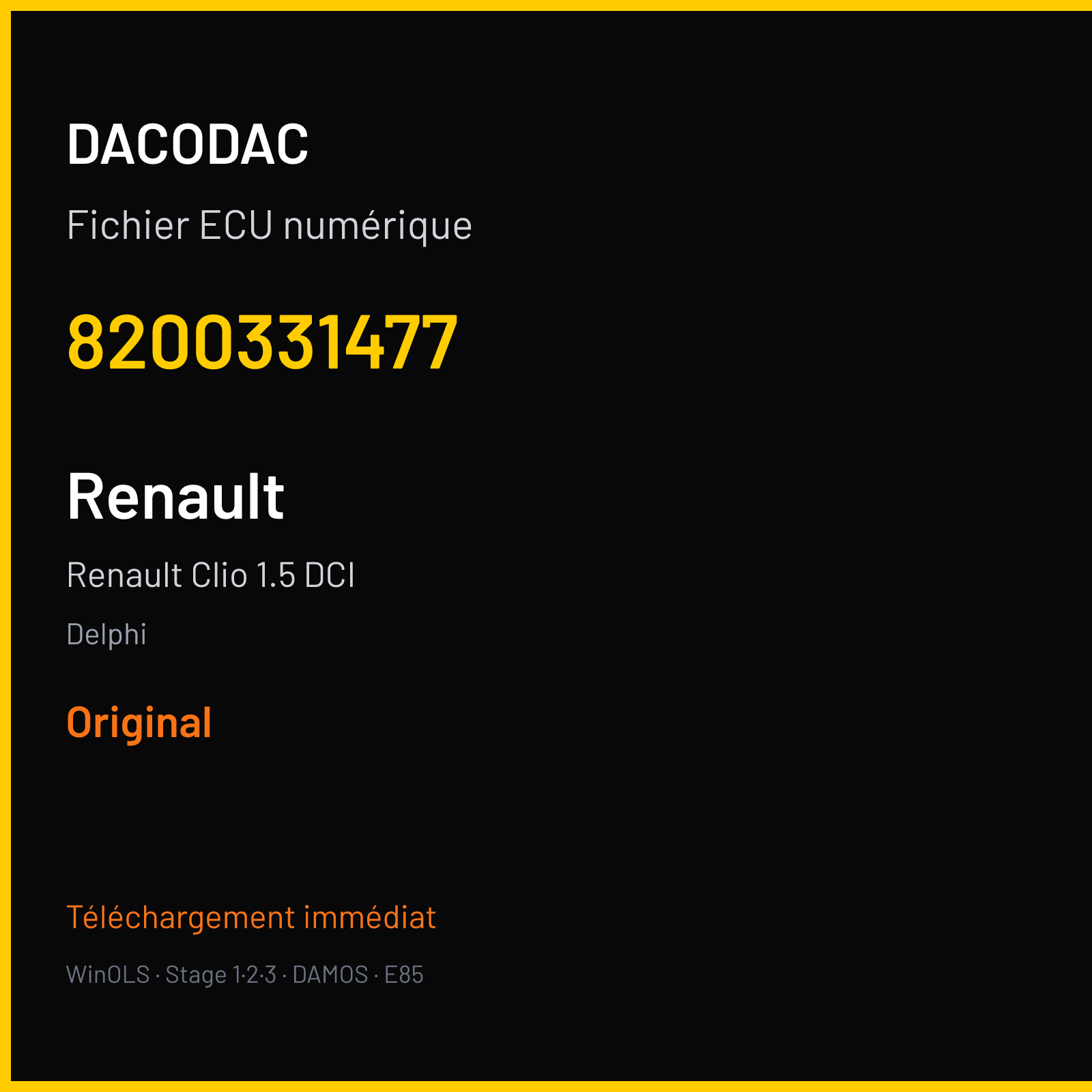 Renault Clio 1.5 DCI — Delphi — 8200331477 — Original