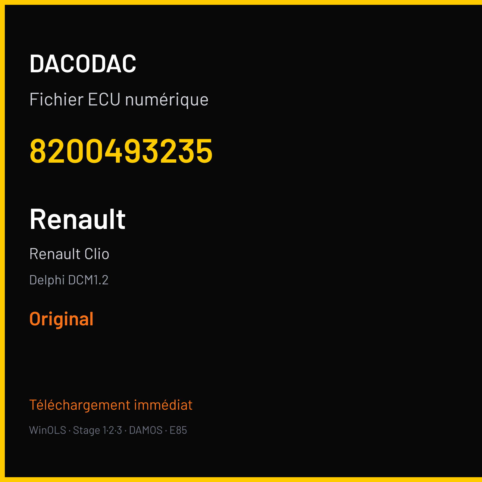 Renault Clio (2005) — Delphi DCM1.2 — 8200493235 — Original