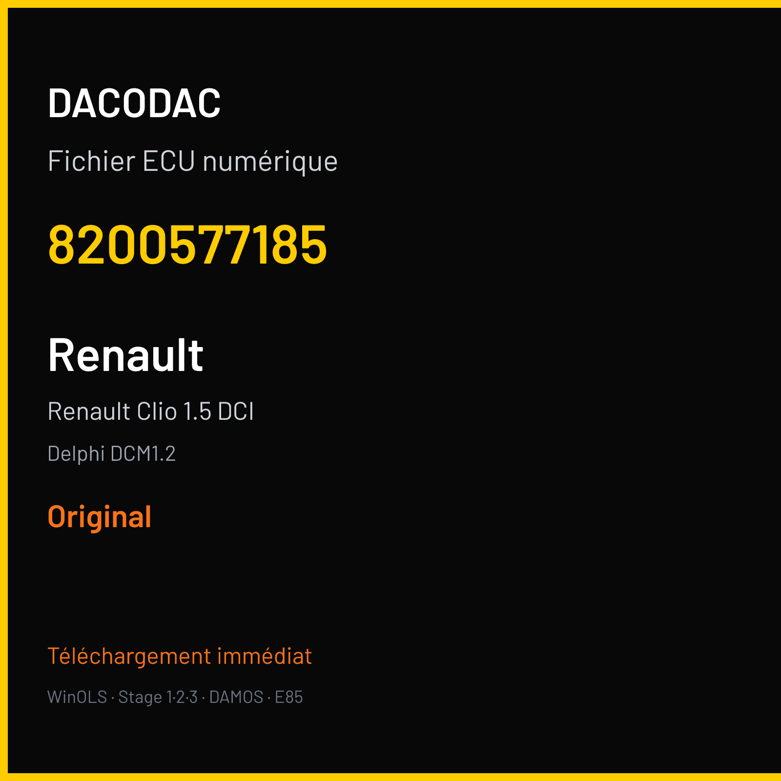 Renault Clio 1.5 DCI — Delphi DCM1.2 — 8200577185 — Original