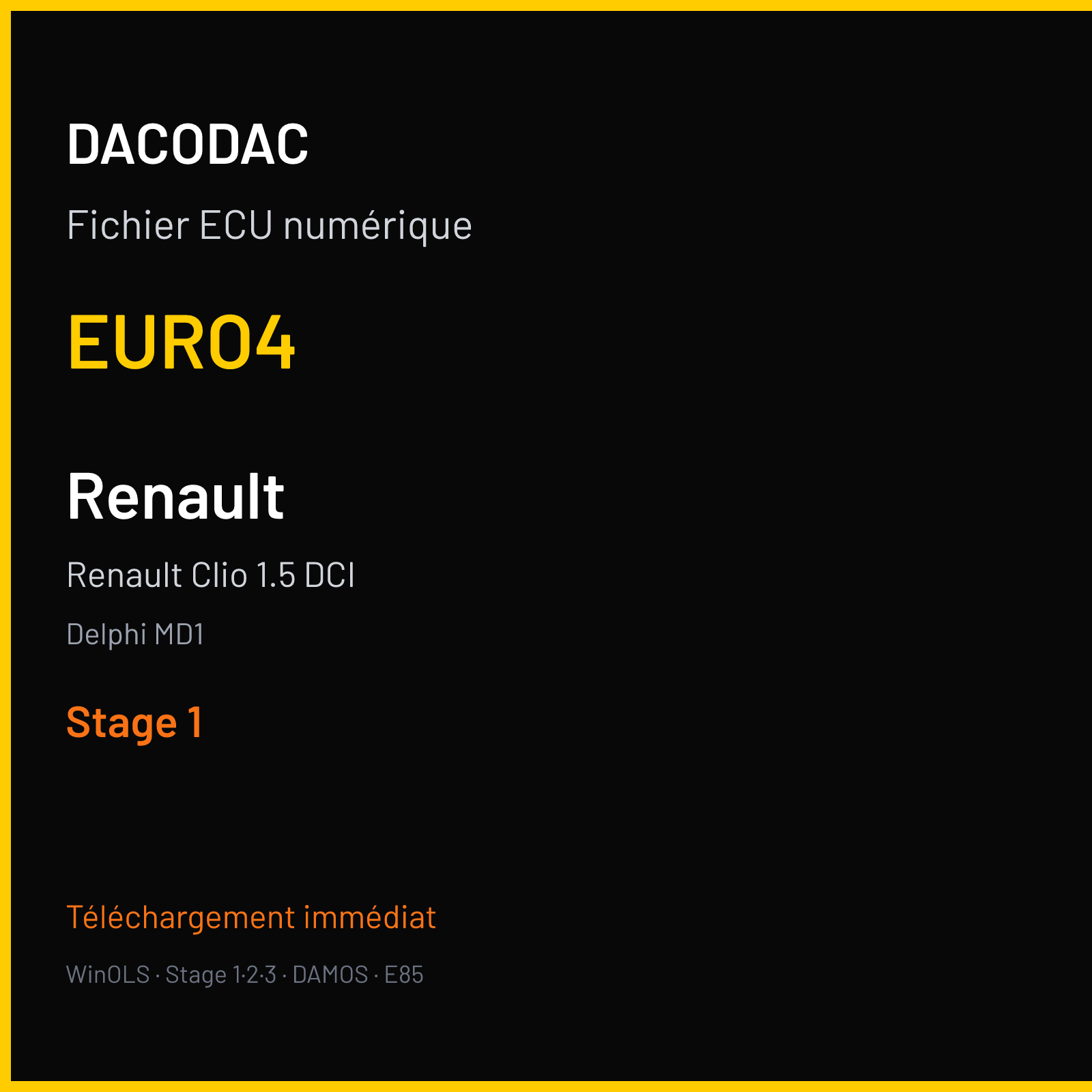 Renault Clio 1.5 DCI (2011) — Delphi MD1 — EURO4 — Stage 1