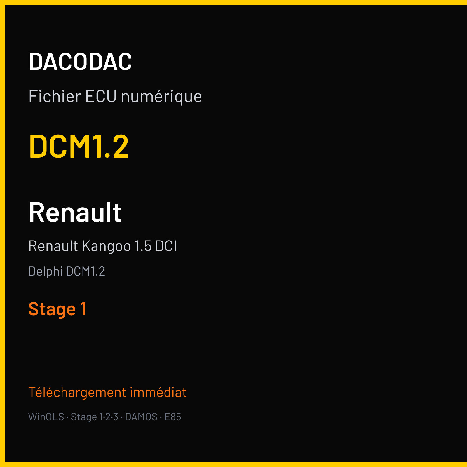 Renault Kangoo 1.5 DCI (2006) — Delphi DCM1.2 — DCM1.2 — Stage 1