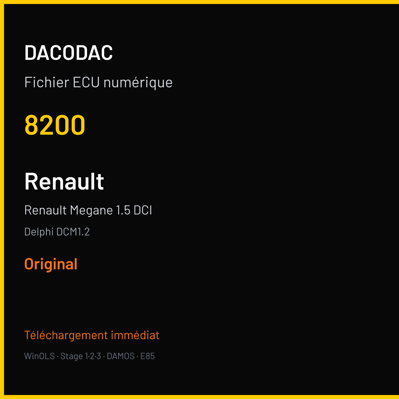 Renault Megane 1.5 DCI (2006) — Delphi DCM1.2 — 8200 — Original