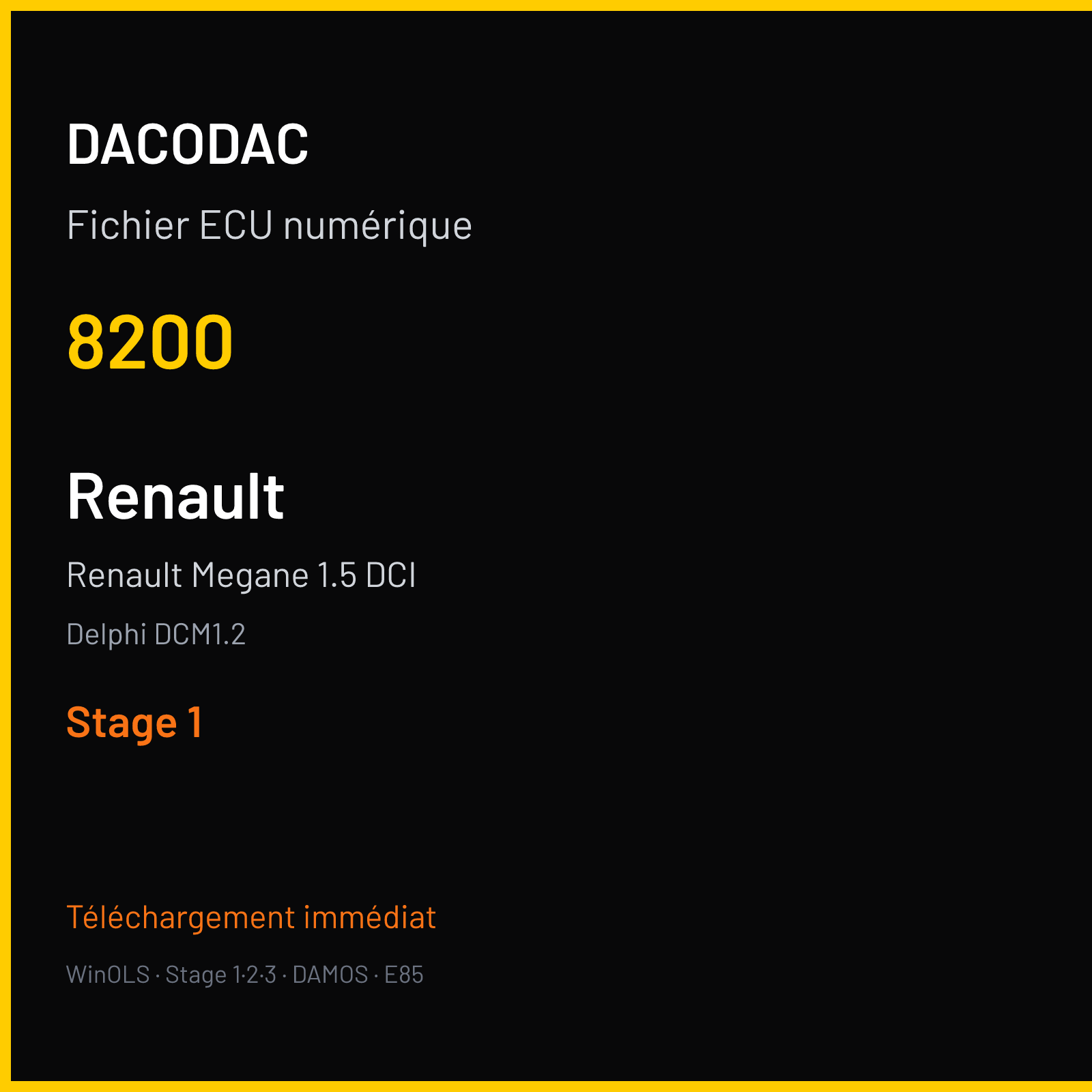 Renault Megane 1.5 DCI (2006) — Delphi DCM1.2 — 8200 — Stage 1