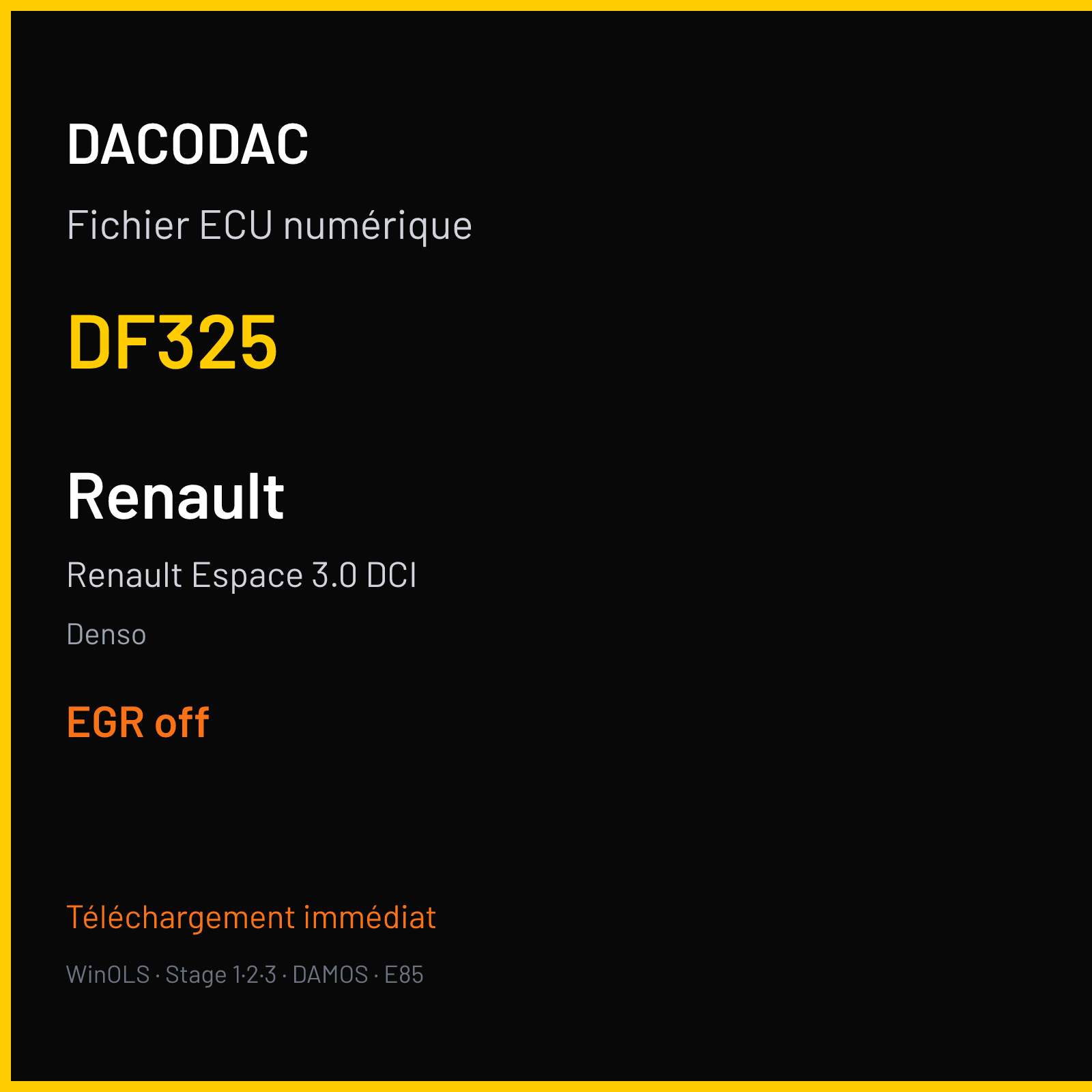 Renault Espace 3.0 DCI (2005) — Denso — DF325 — EGR off