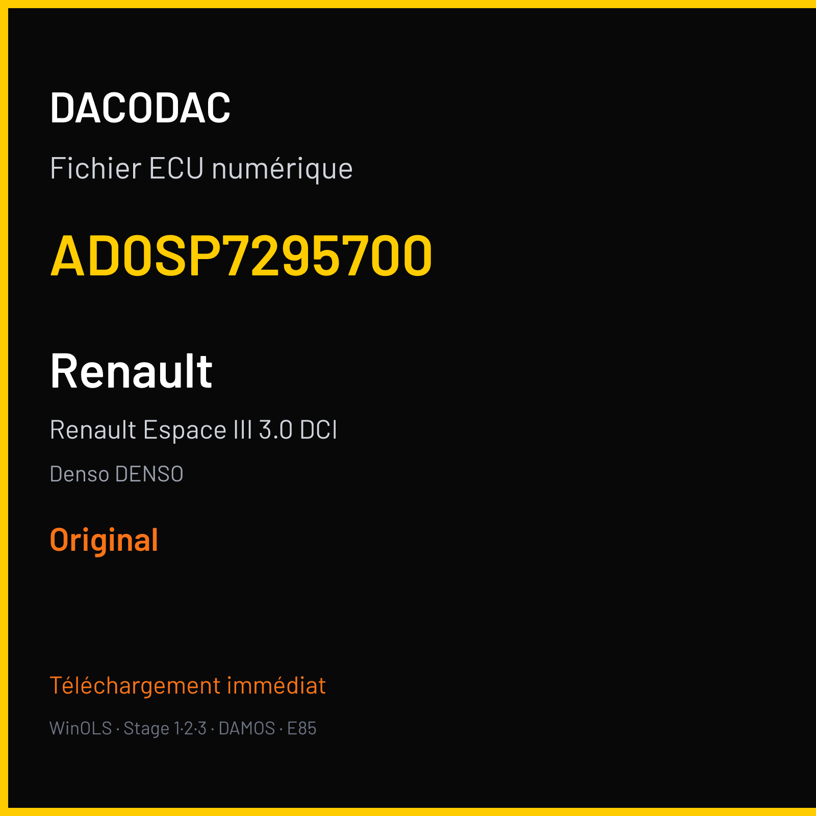 Renault Espace III 3.0 DCI (2007) — Denso DENSO — AD0SP7295700 — Original