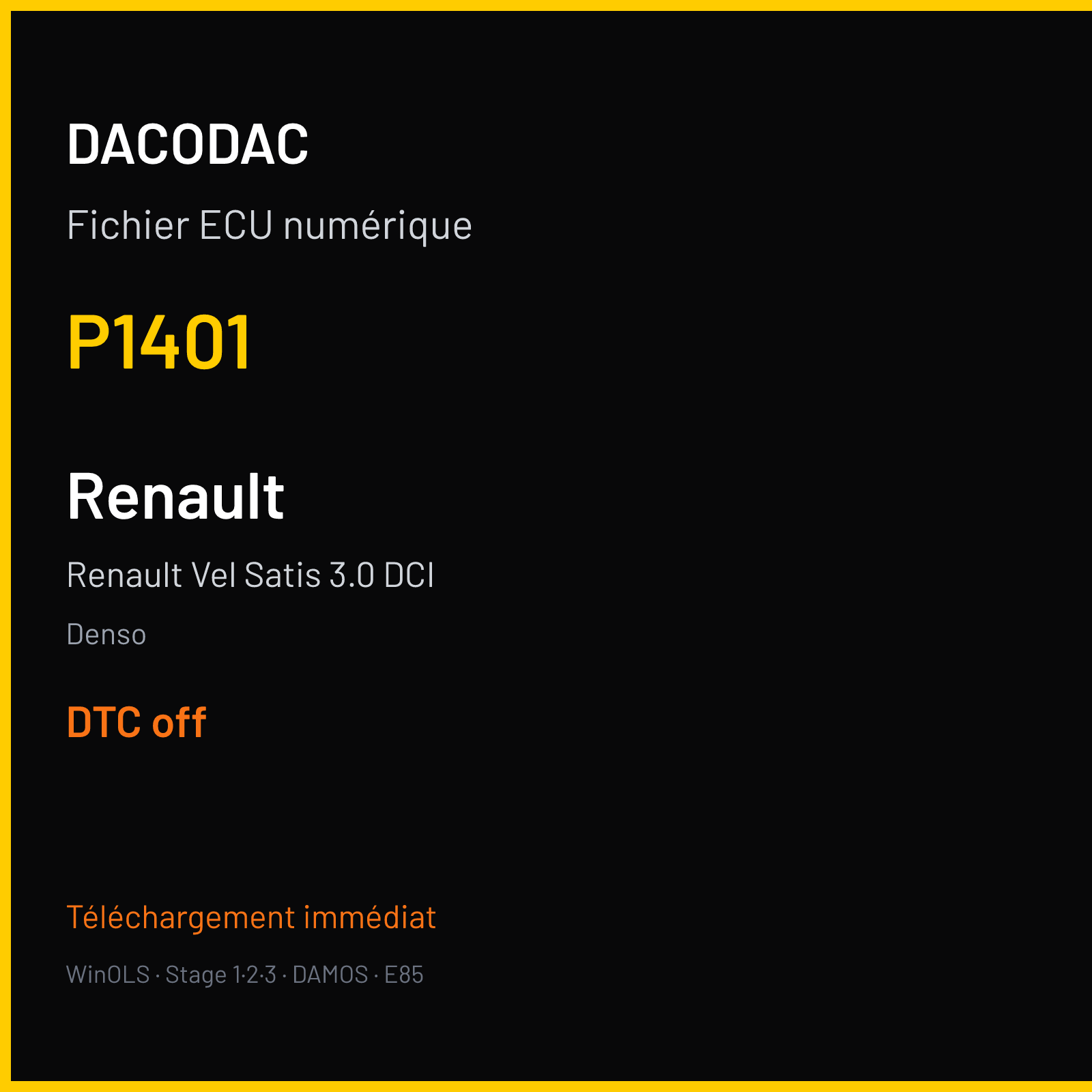Renault Vel Satis 3.0 DCI (2004) — Denso — P1401 — DTC off