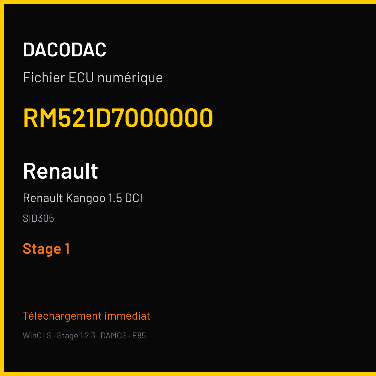 Renault Kangoo 1.5 DCI (2013) — SID305 — RM521D7000000 — Stage 1
