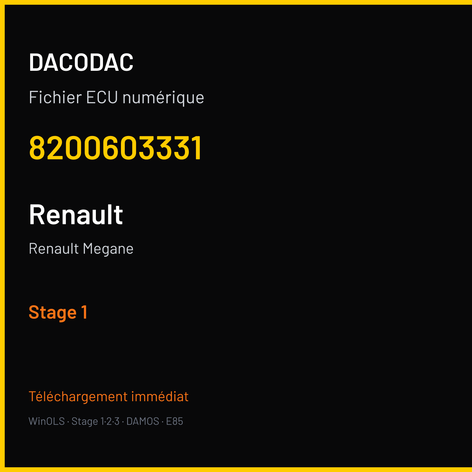 Renault Megane — 8200603331 — Stage 1