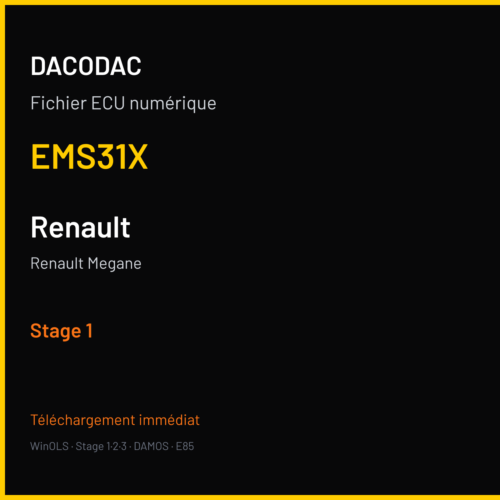 Renault Megane (2012) — EMS31X — Stage 1