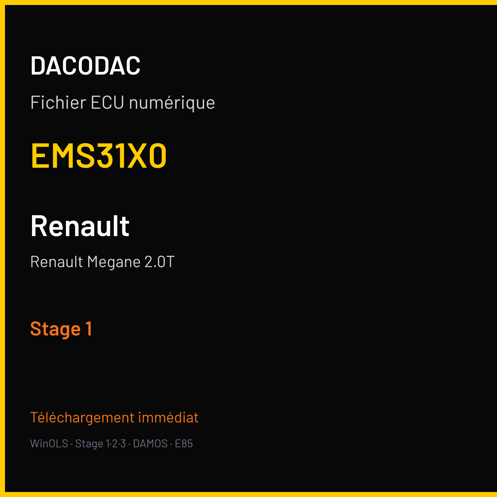 Renault Megane 2.0T (2010) — EMS31X0 — Stage 1