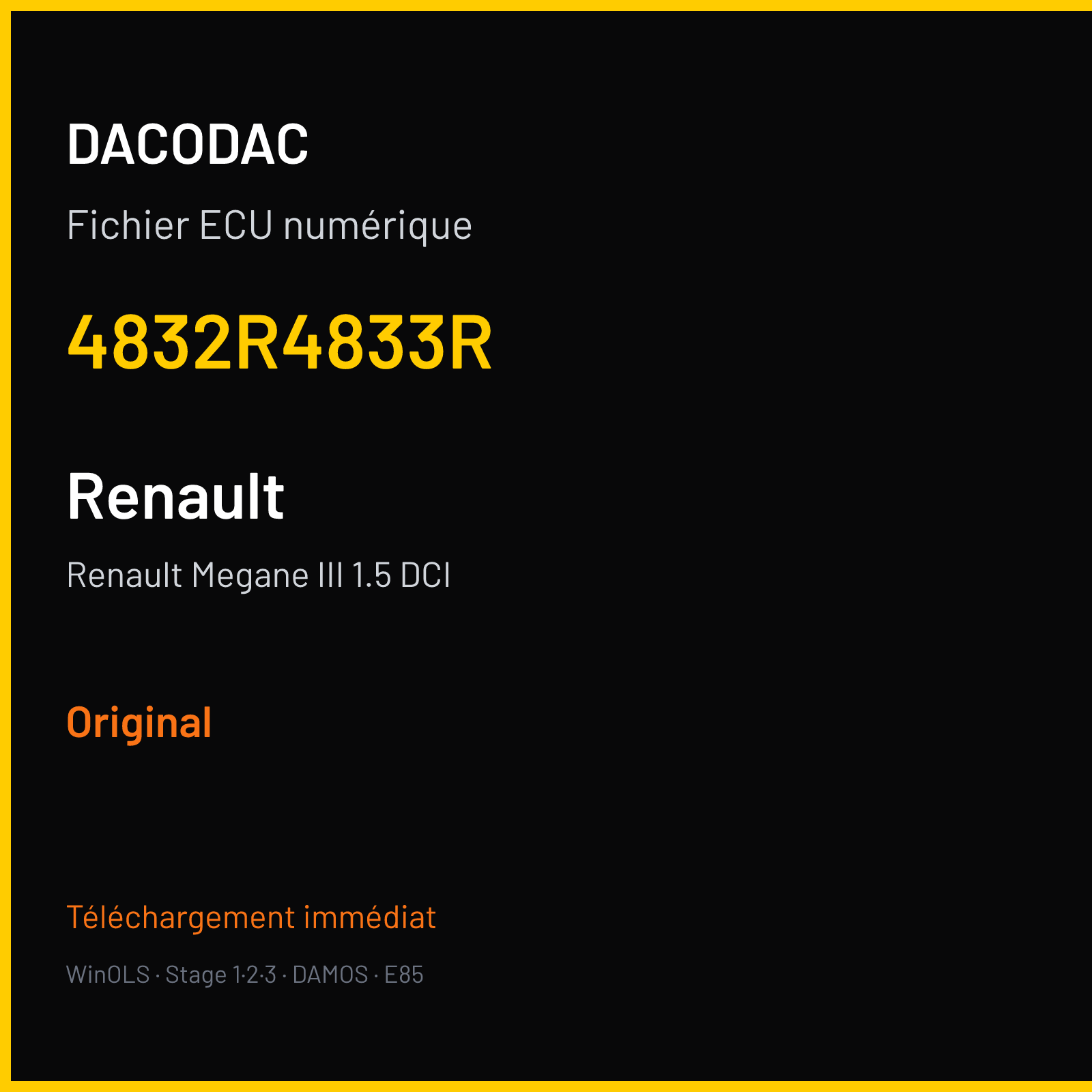 Renault Megane III 1.5 DCI (2014) — 4832R4833R — Original