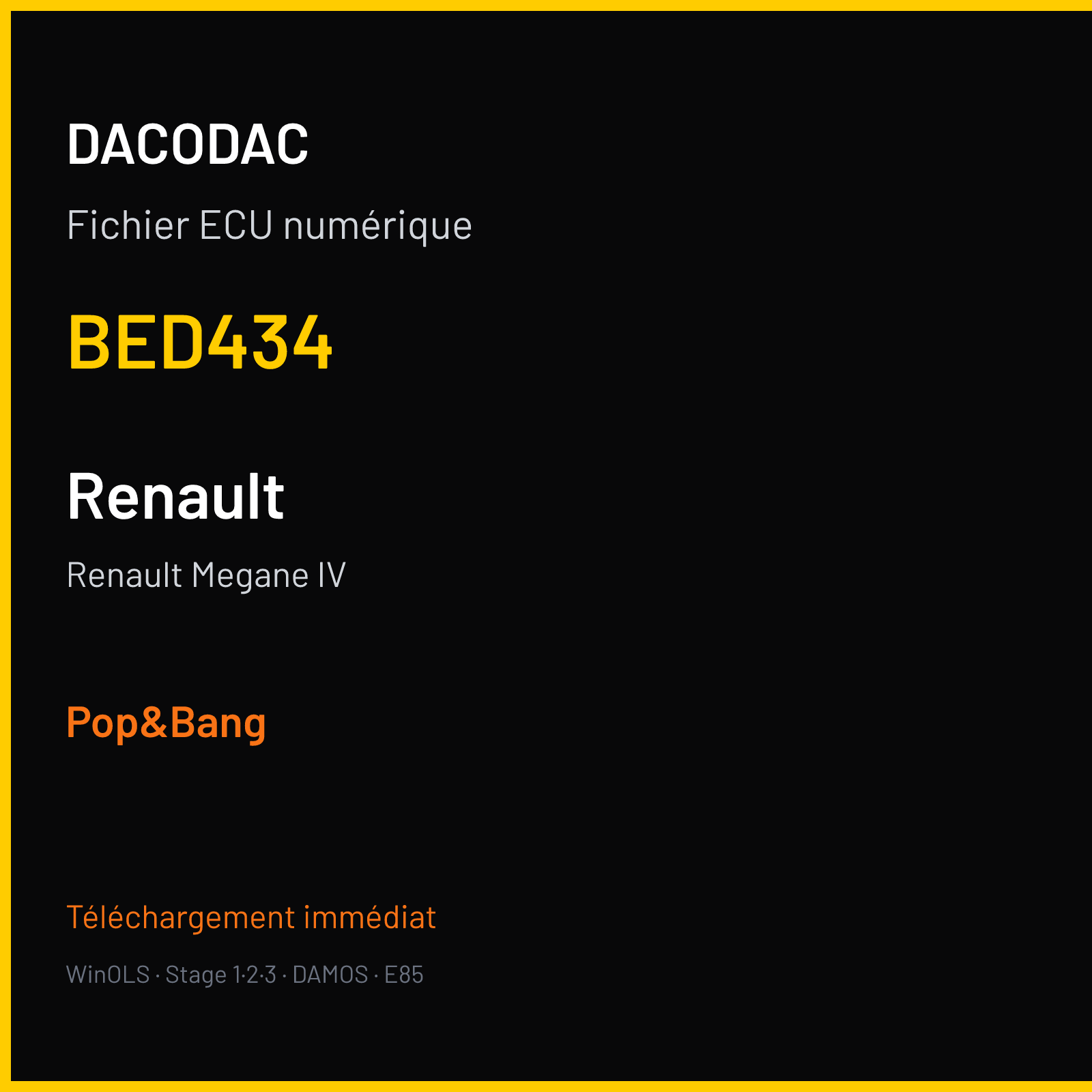 Renault Megane IV (2015) — BED434 — Pop&Bang